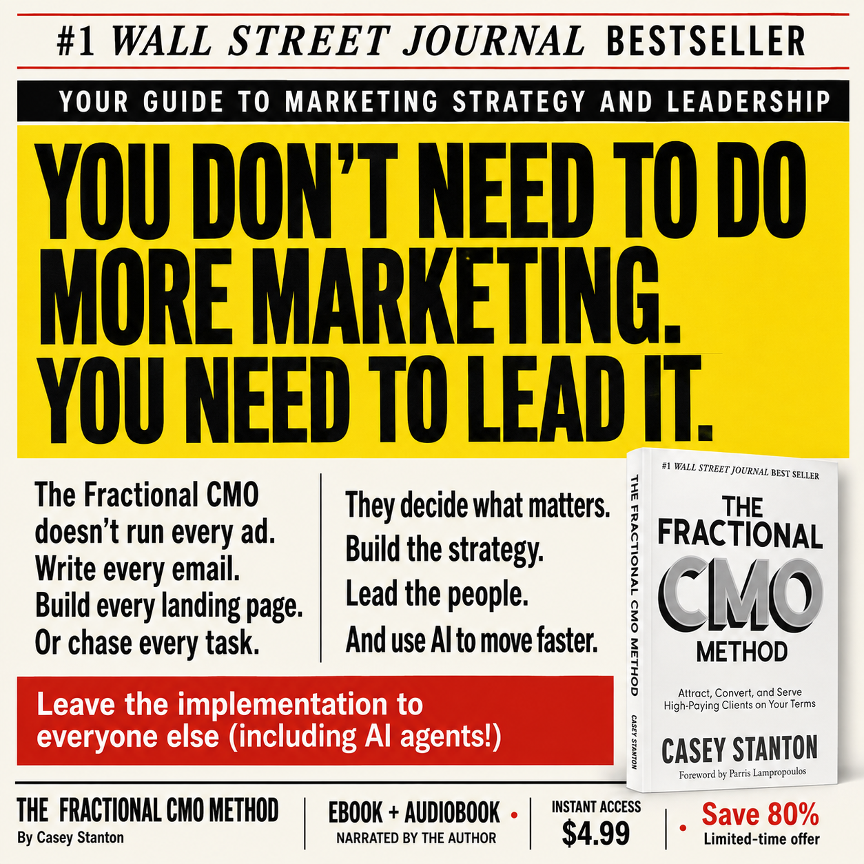 CMOx Facebook ad: Stop doing implementation. Become the Fractional CMO and…