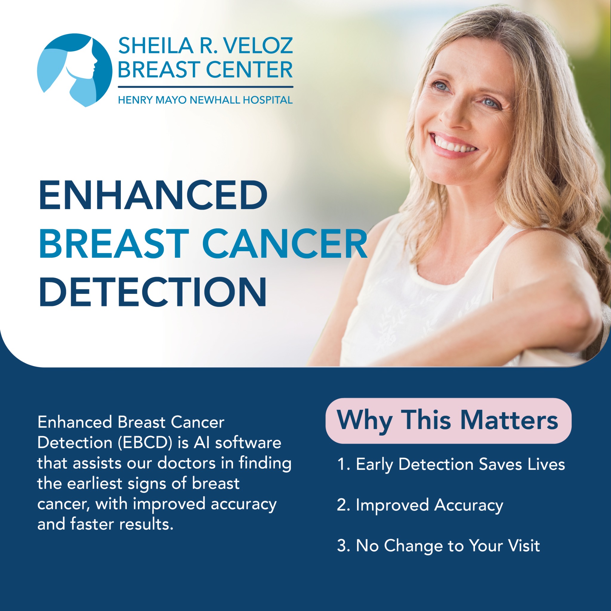 Henry Mayo Newhall Hospital Facebook ad: Sheila R. Veloz Breast Center