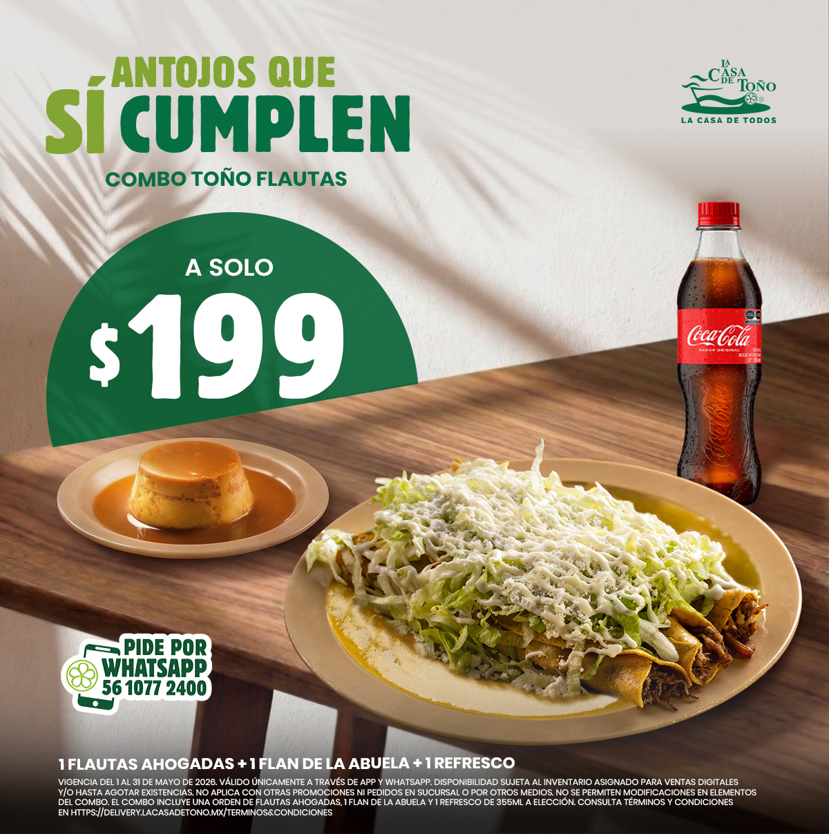 La Casa de Toño Facebook ad from May 1, 2026