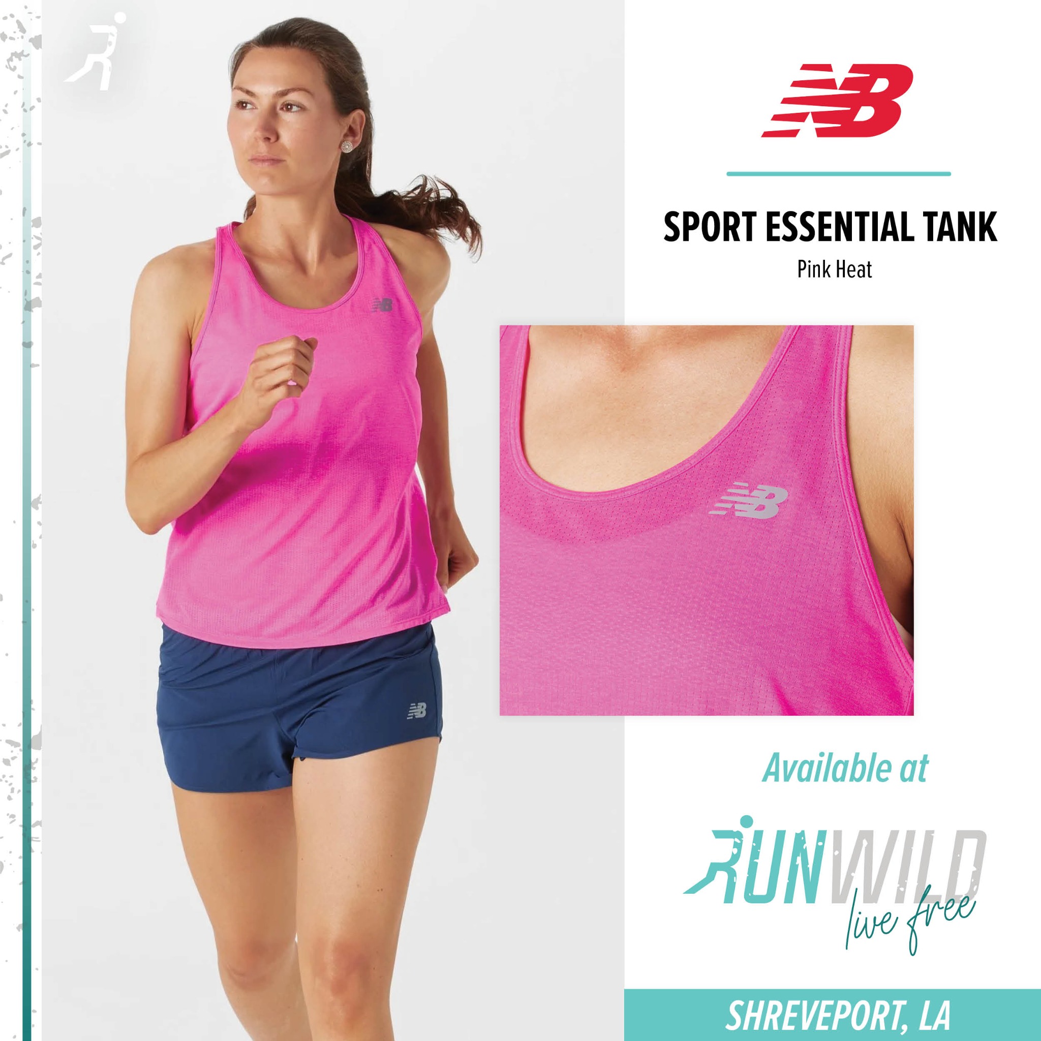 Run Wild Shreveport Facebook ad: New Balance Sport Essential Tank