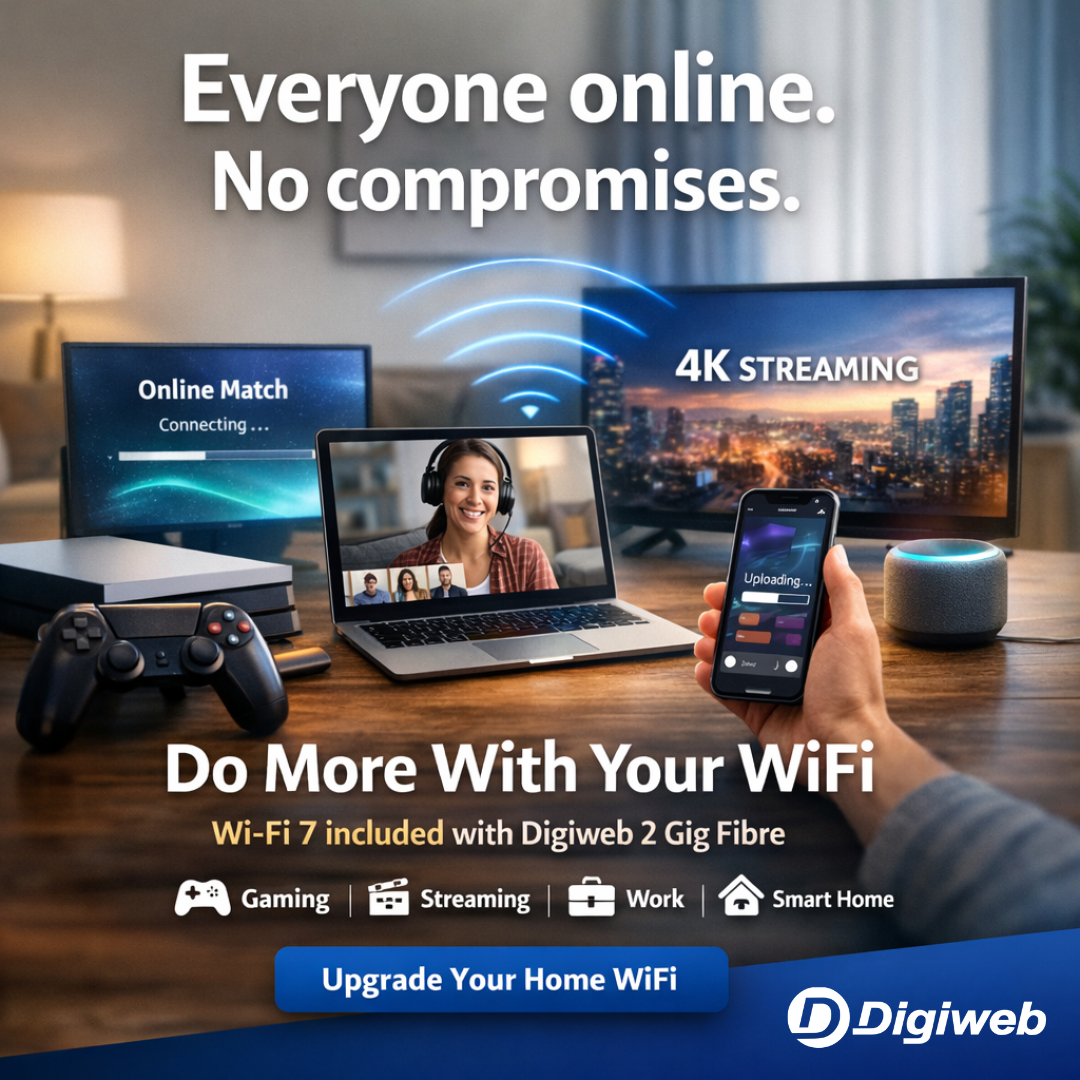 Digiweb Ireland Facebook ad: Everyone Online. No Compromises.