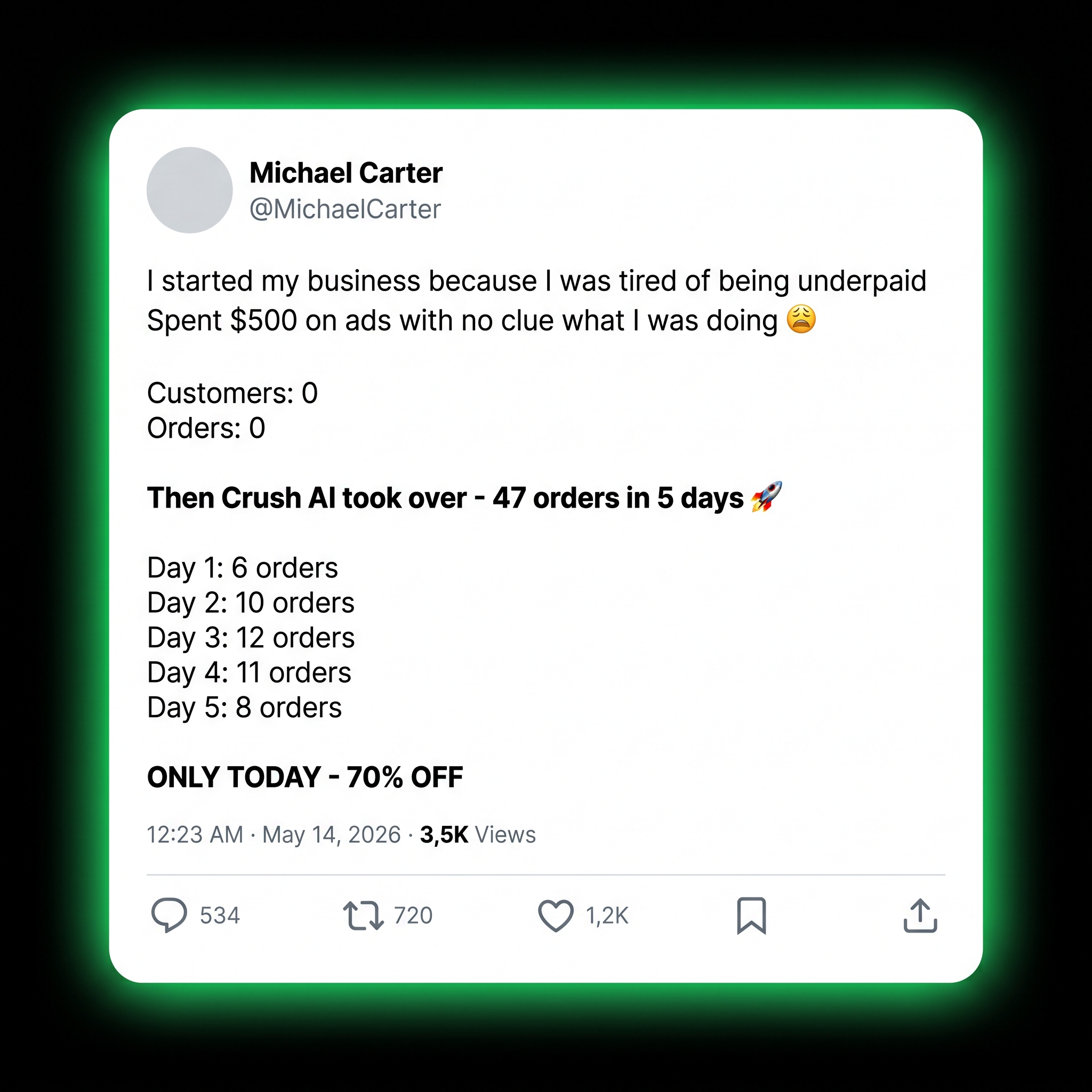 trycrush.ai Facebook ad