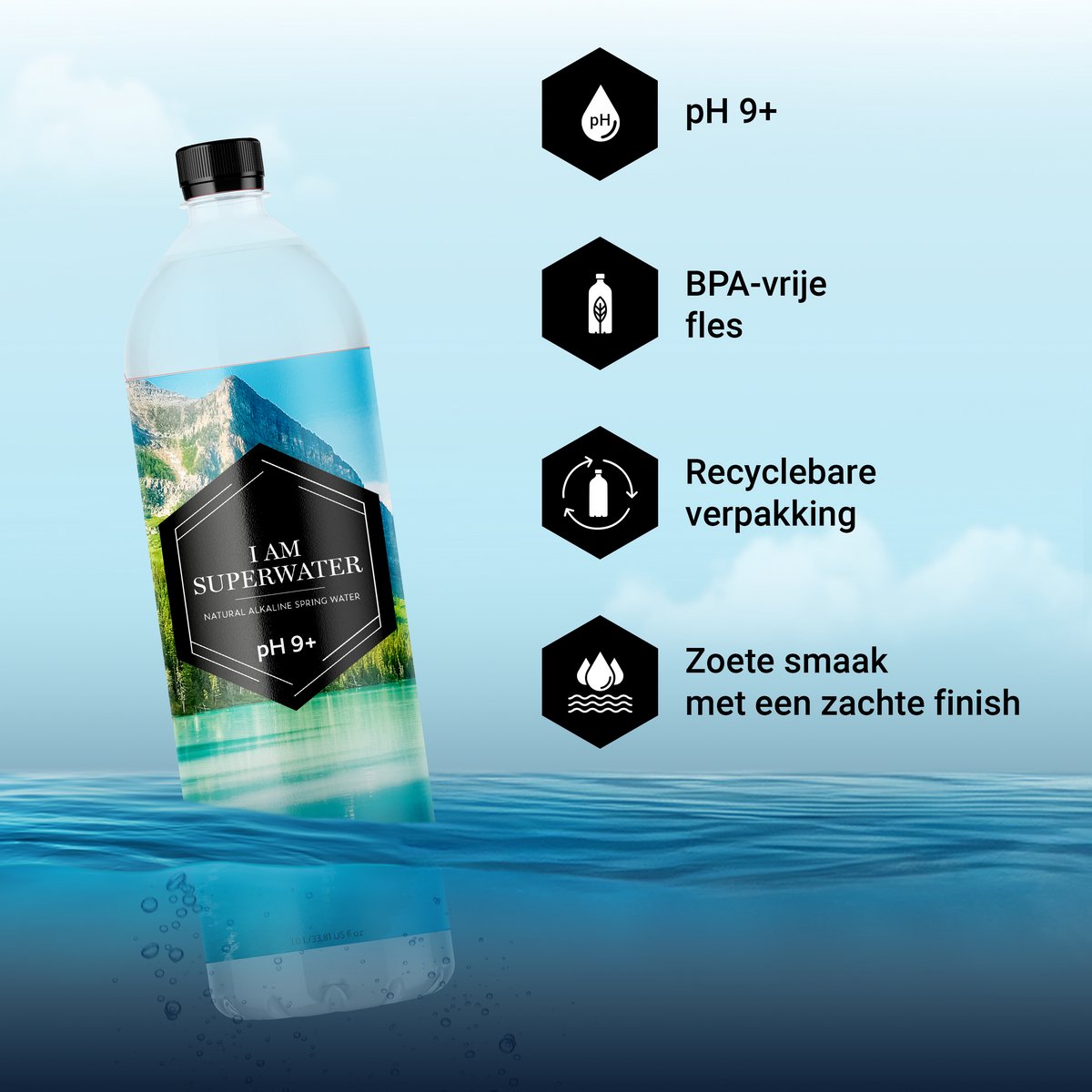 I am Superwater Facebook ad: Subscribe & Save 10%