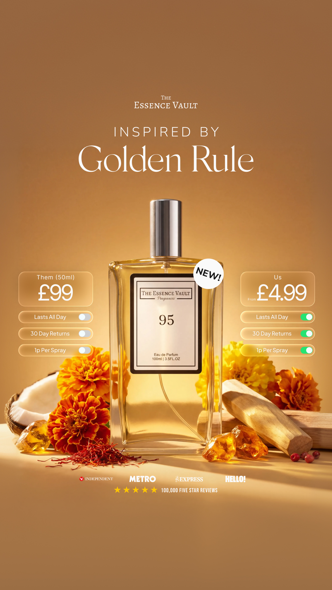 The Essence Vault Facebook ad from Mar 4, 2026