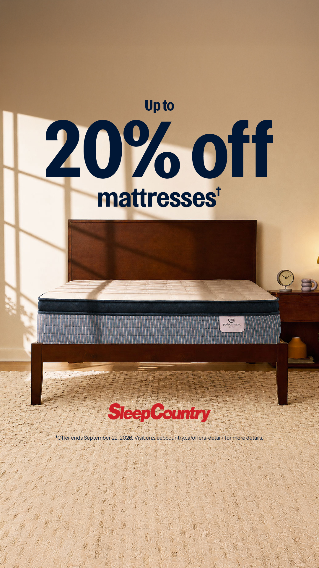 Sleep Country Canada Facebook ad from Aug 5, 2026