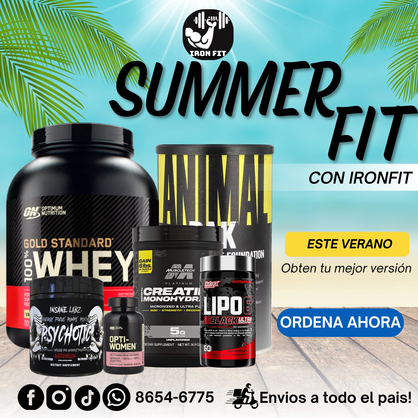 ironfitnic Facebook ad: ¡Este verano transforma tu cuerpo!