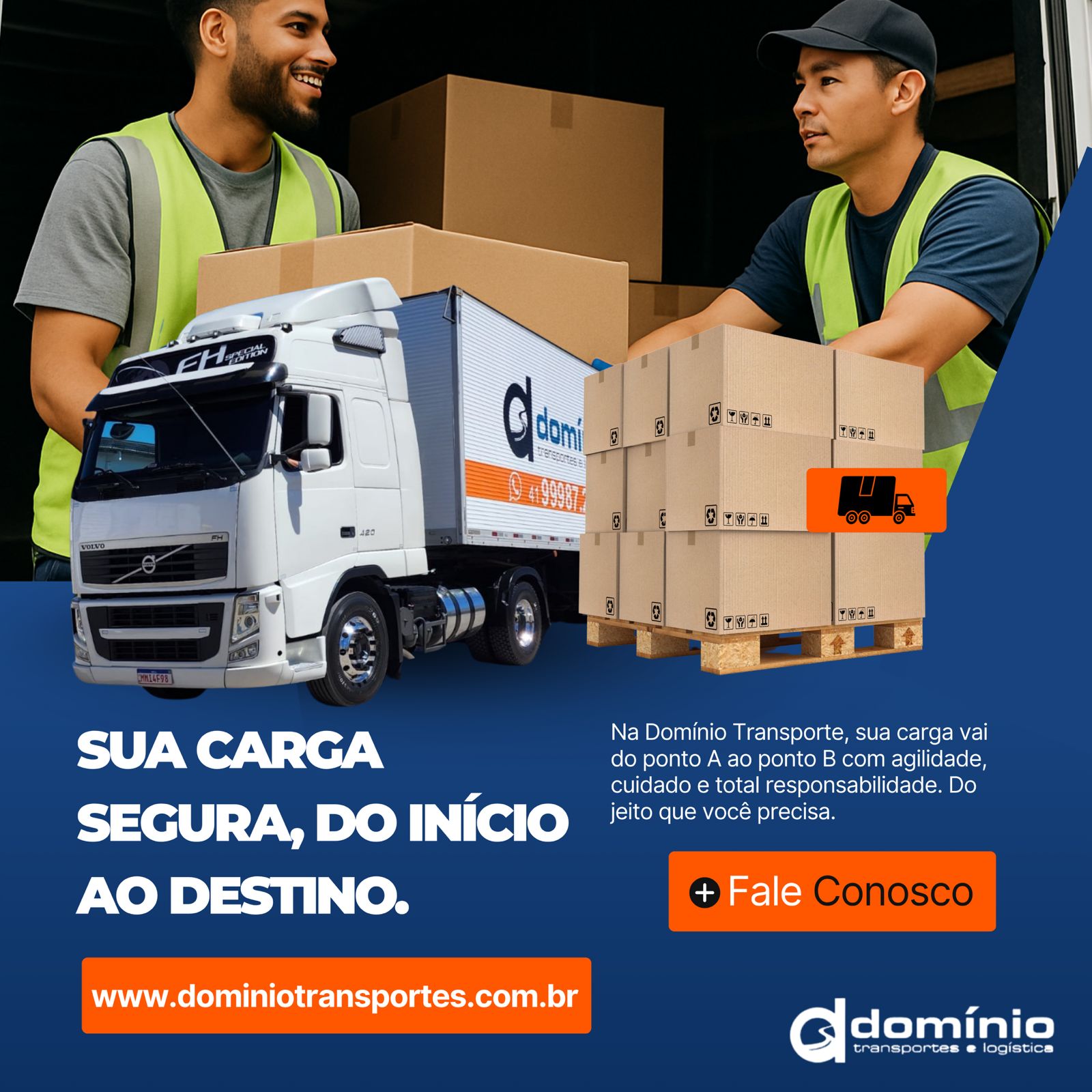 Domínio Transportes Facebook ad: Converse conosco