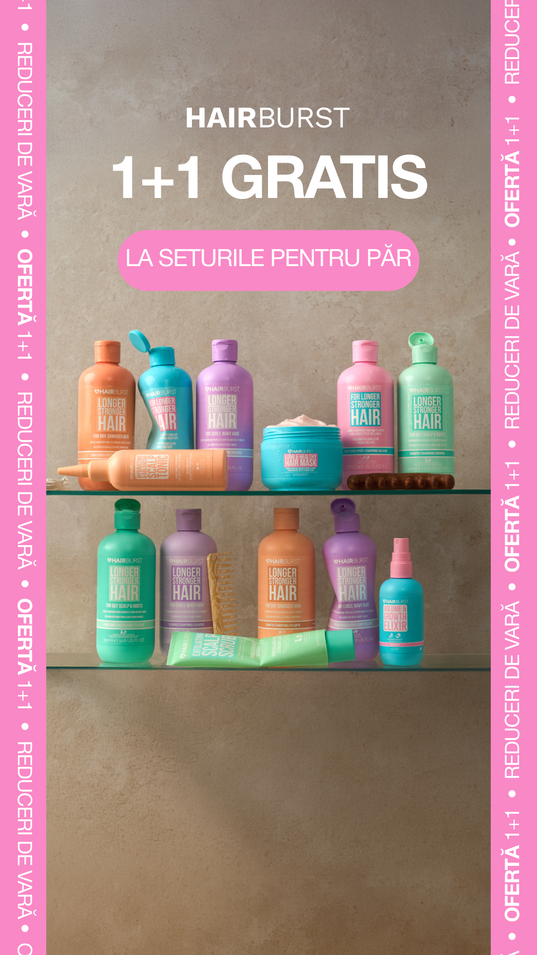 Hairburst Romania Facebook ad