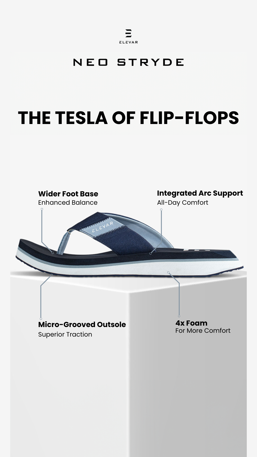 Elevar Footwear Facebook ad from Nov 16, 2025