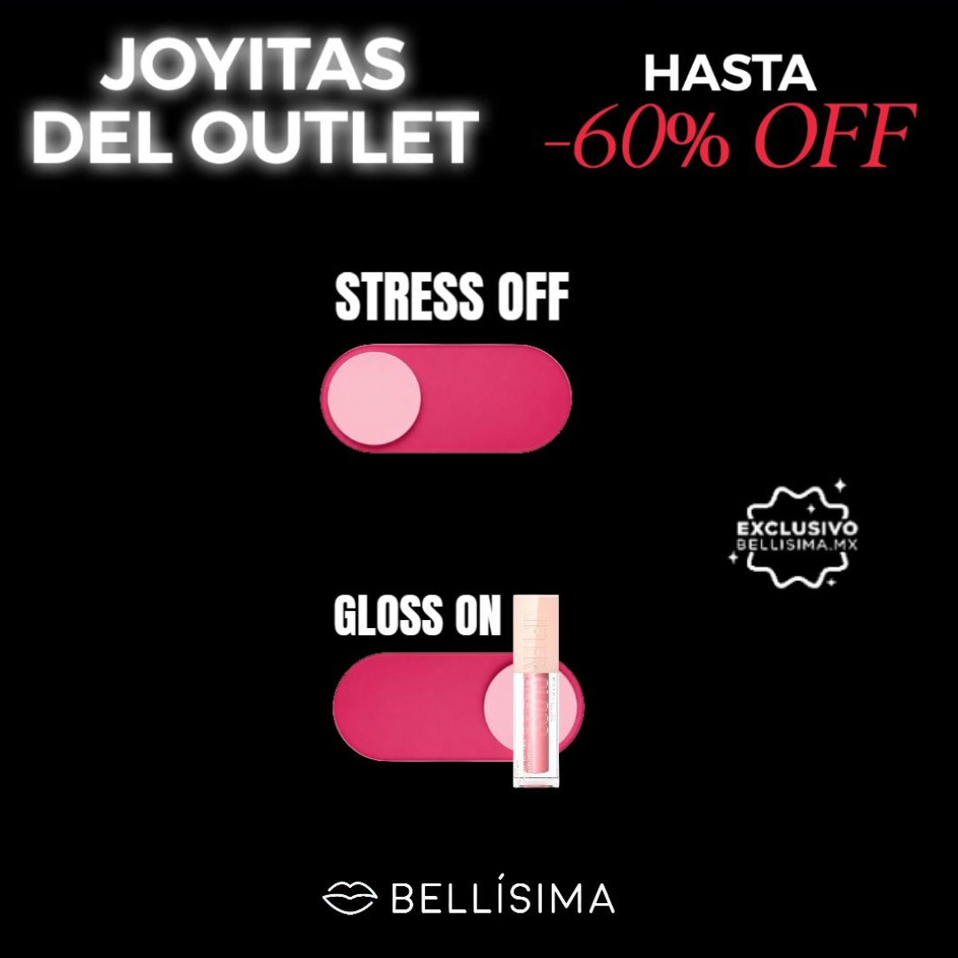 Bellisima Facebook ad: Stress off, gloss on