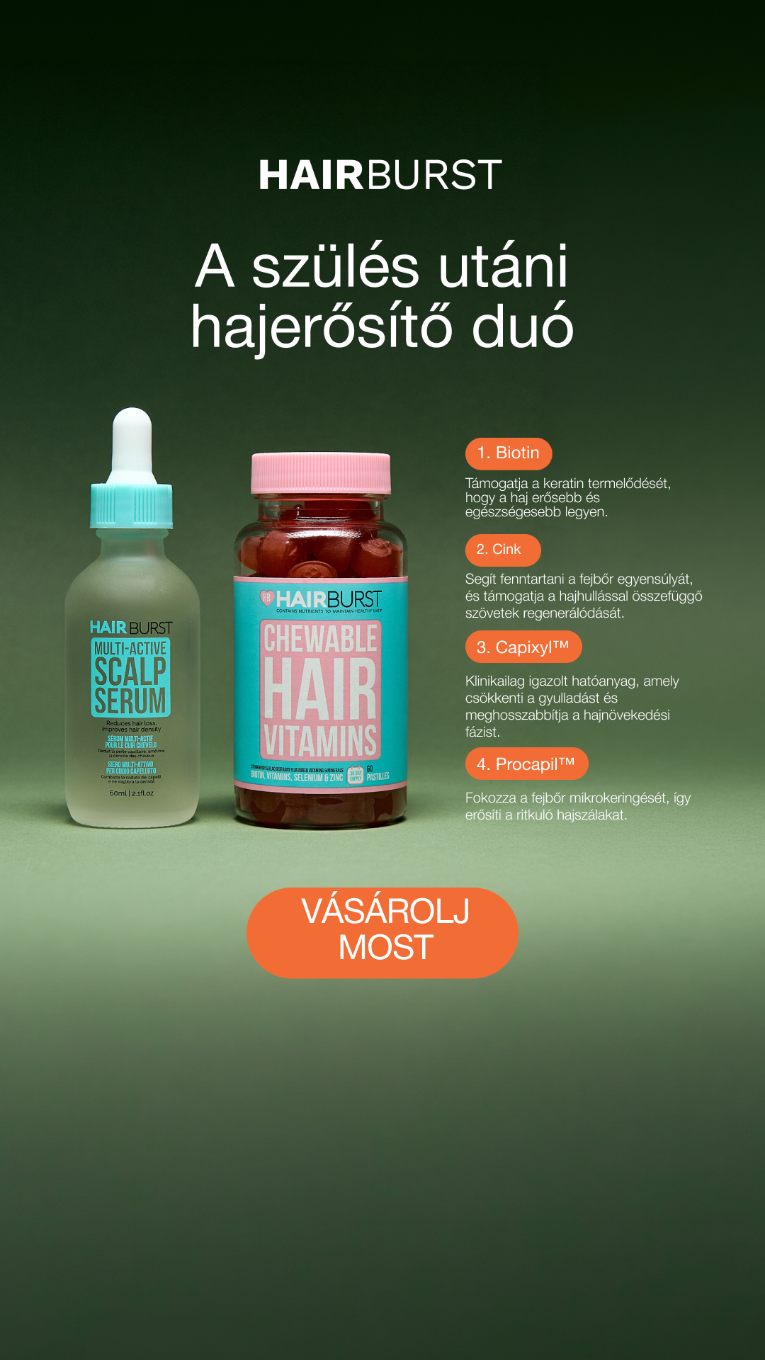 Hairburst Hungary Facebook ad