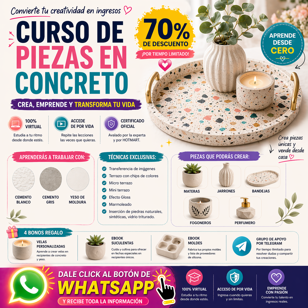 Inspira Velas Artesanales como Negocio Facebook ad: DESCUENTO 70%