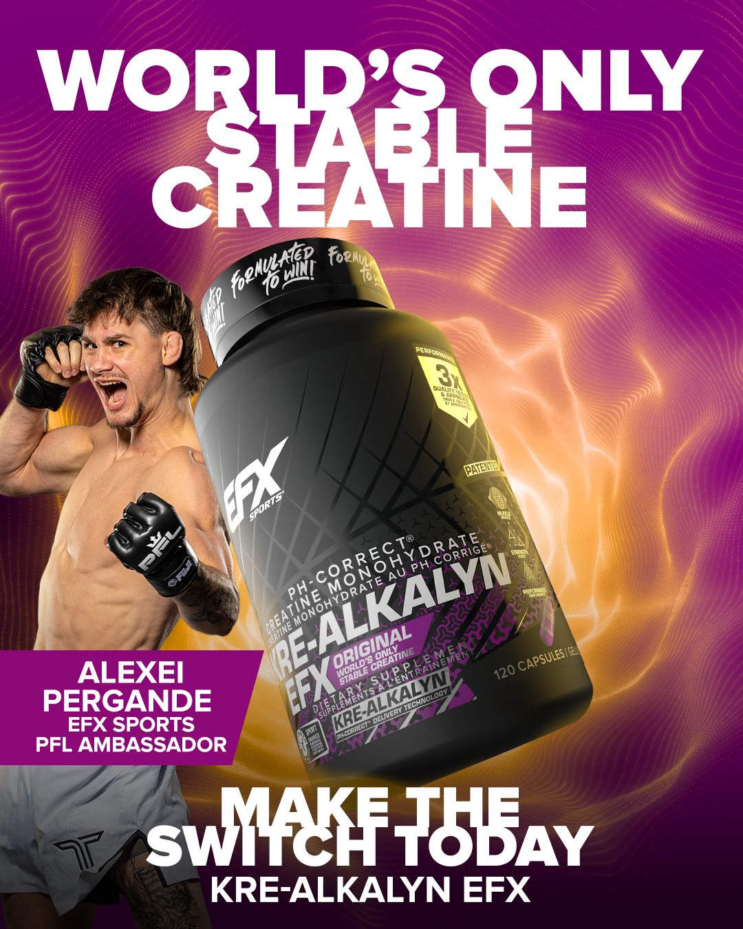 EFX Sports Facebook ad: NO BLOAT. ALL POWER.