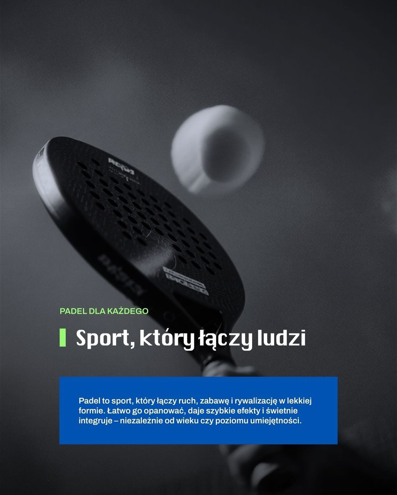 Padel House Facebook ad: Padel łączy ludzi