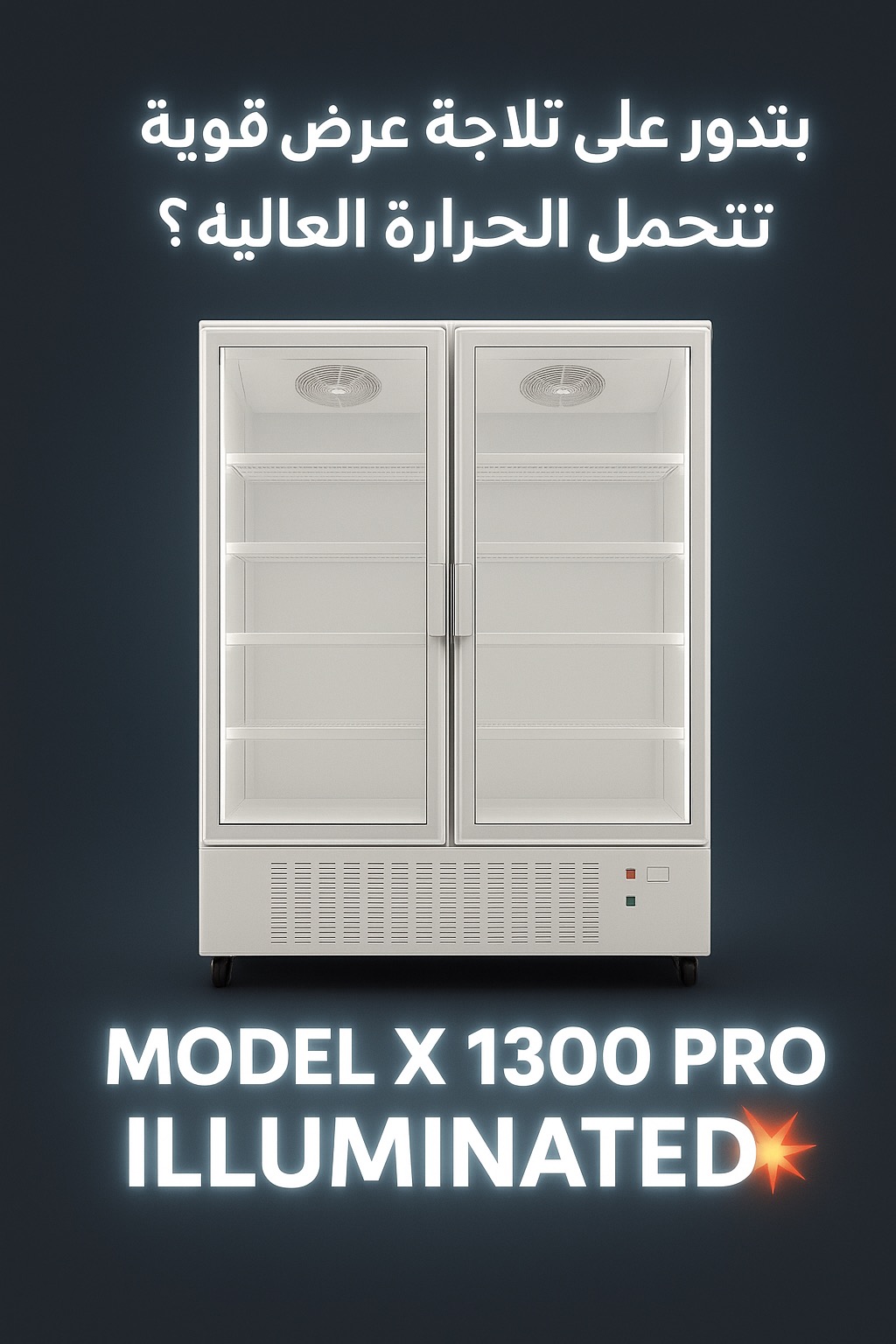 X cooling Facebook ad: استعد لموسم صيف 2026 بأقوى ثلاجة عرض تجارية…