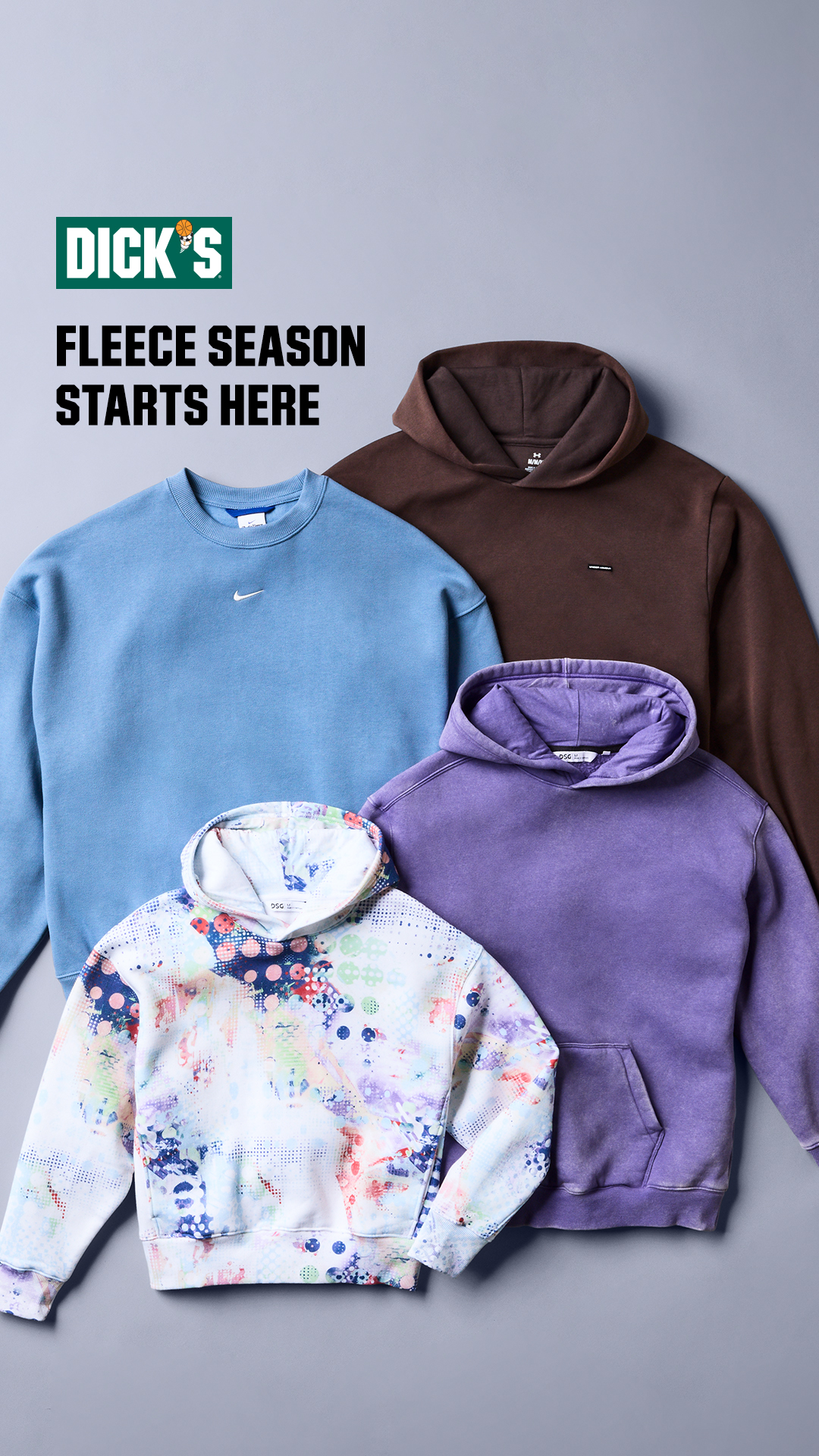 DICK'S Sporting Goods Facebook ad: Fleece Season Starts Here