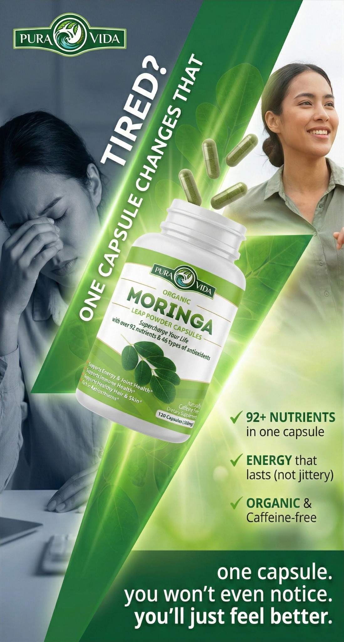 Pura Vida Moringa Facebook ad