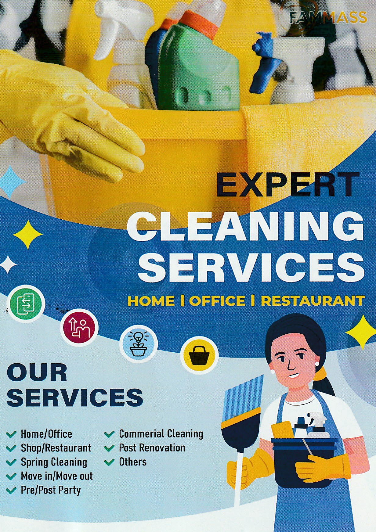 Fammass Cleaning Facebook ad: Home | Fammass Cleaning