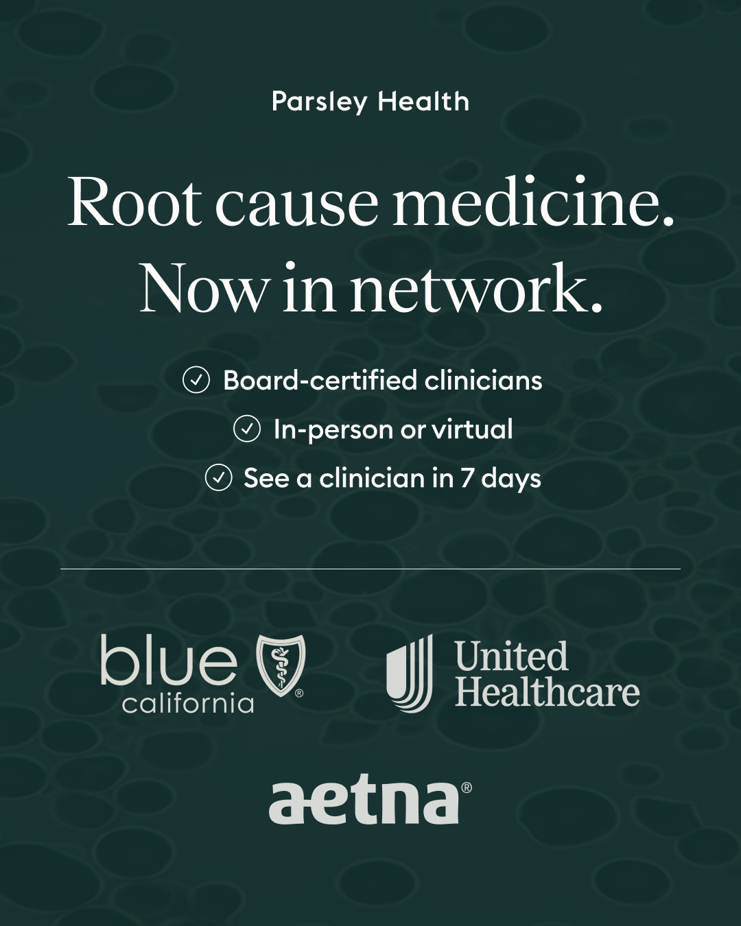Parsley Health - Root Cause Medicine Facebook ad