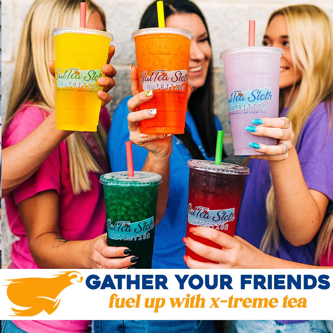 SalTea Sloth Facebook ad: Shop Our X-Treme Teas