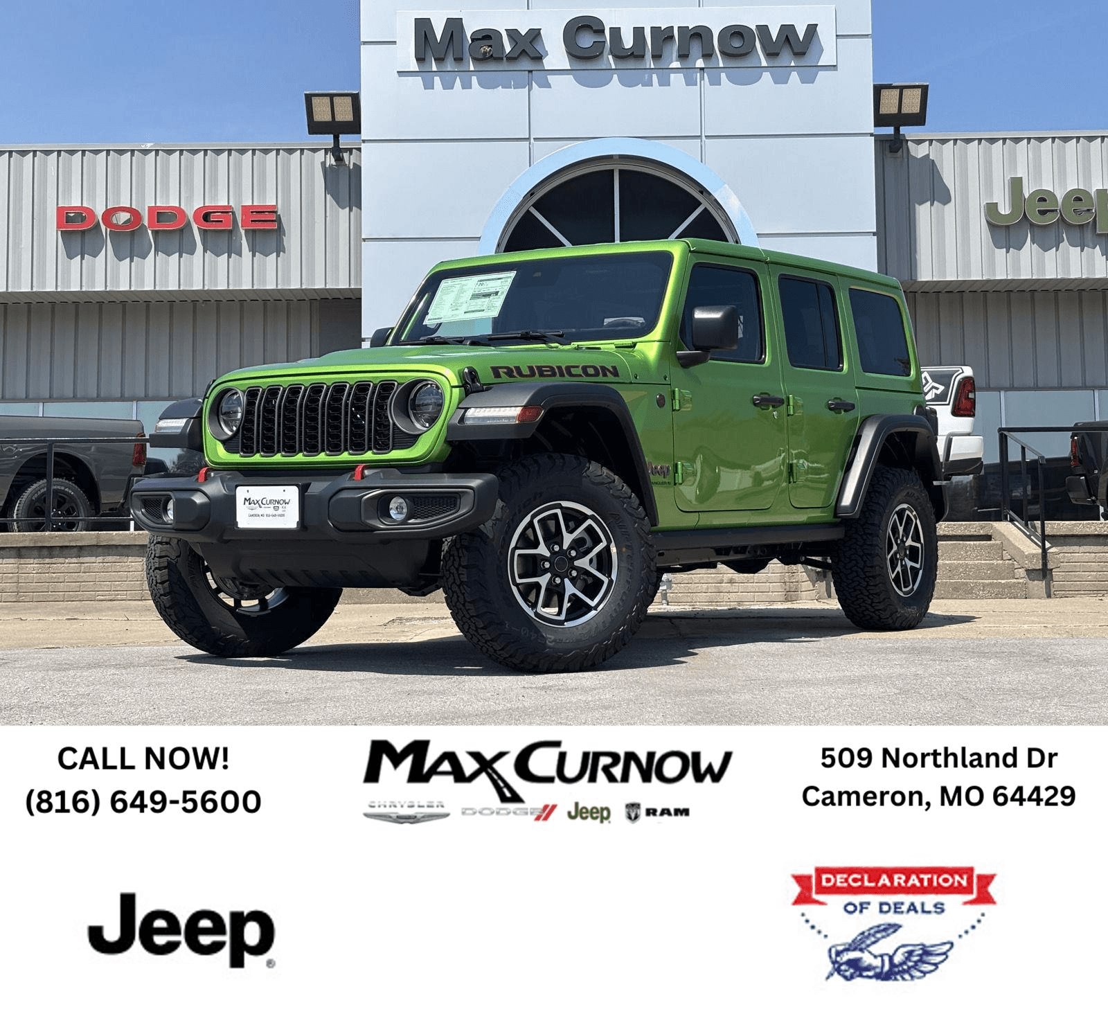 Max Curnow Chrysler Dodge Jeep Ram Facebook ad