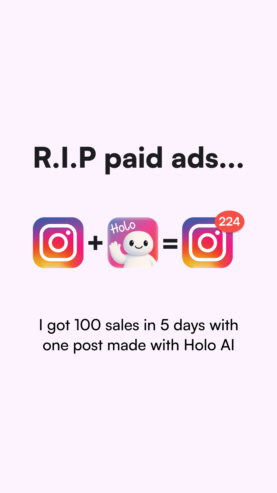 Holo Facebook ad