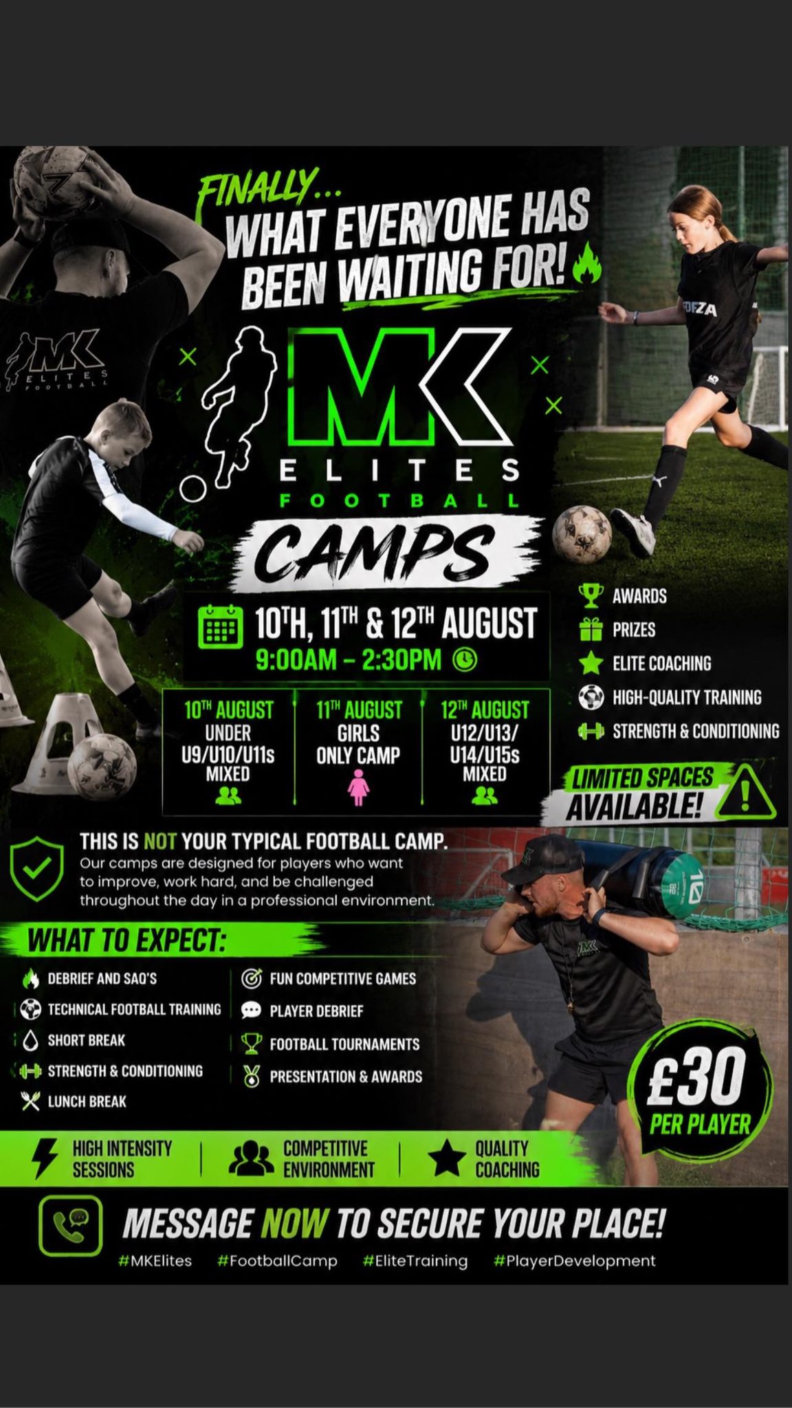 MK Elites Football Facebook ad