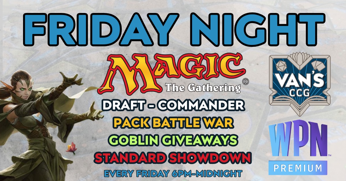 Van's CCG - Comics, Cards & Games Facebook ad: Summer Time FNM