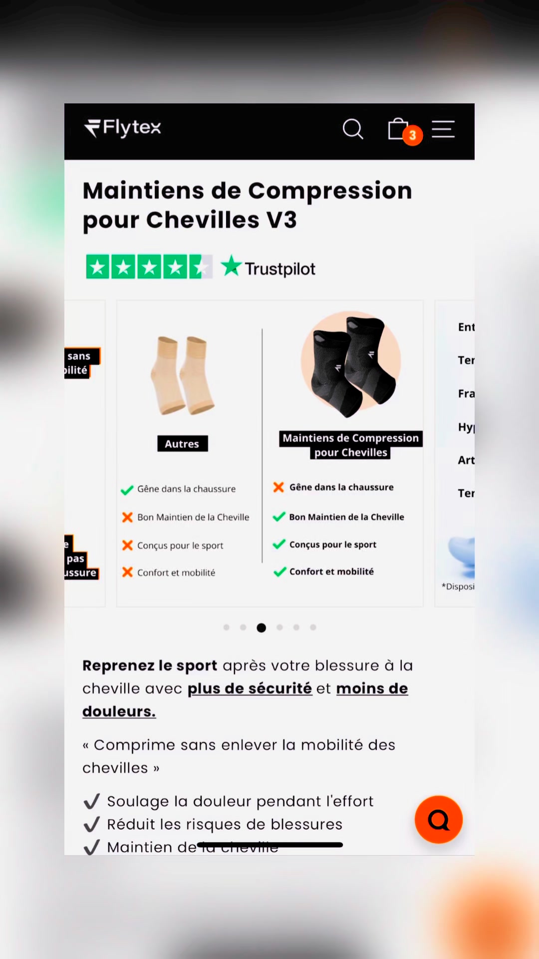 Hugo huille Facebook ad: Soutient et stabilise vos Chevilles