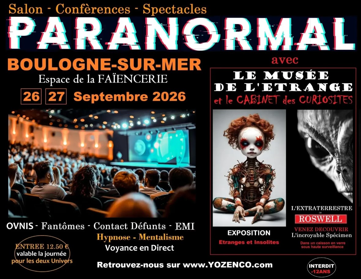 Salons du Paranormal Facebook ad: BOULOGNE-SUR-MER - Salon du Paranormal à l'Espace de la…