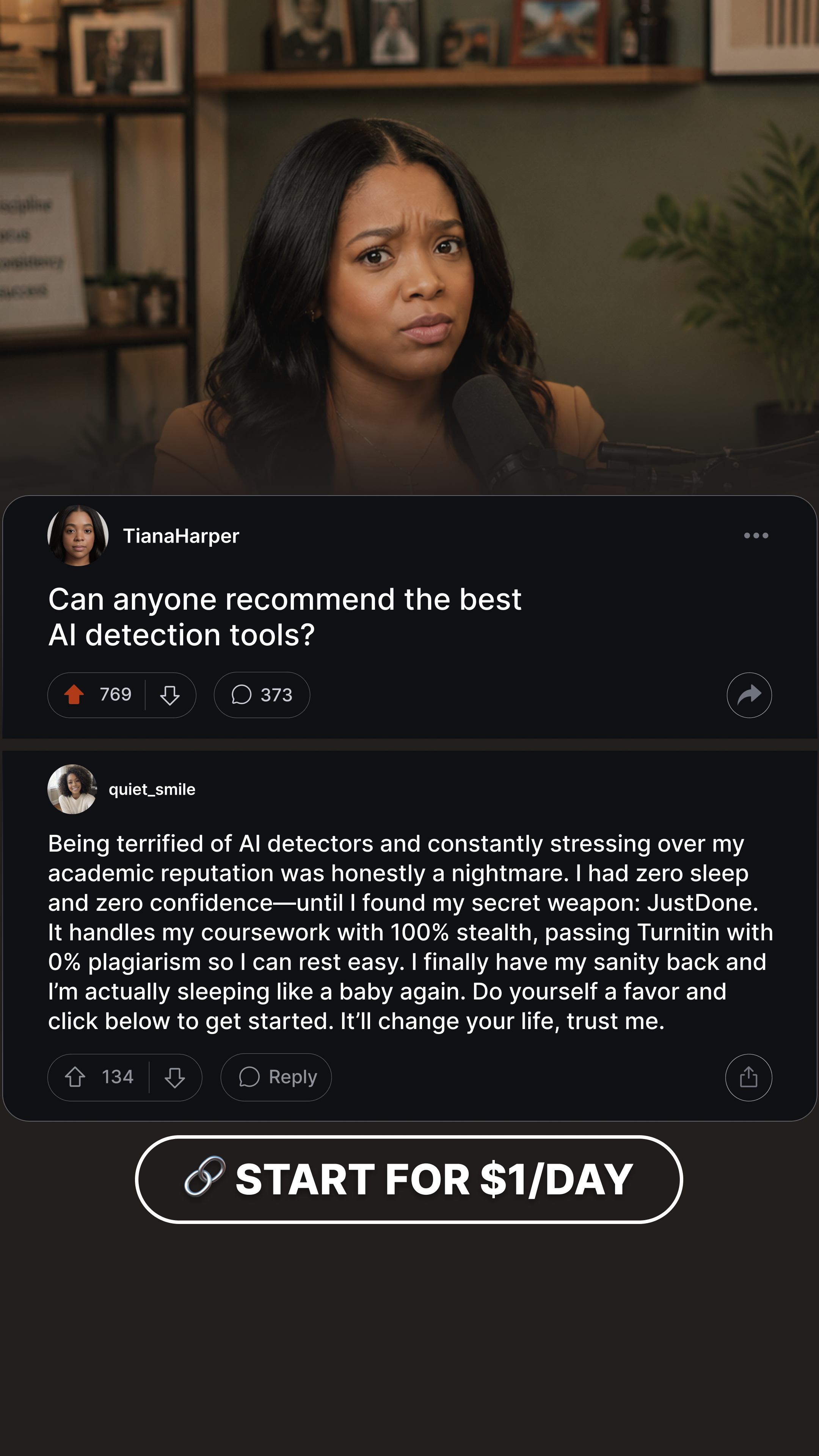 JustDone Facebook ad