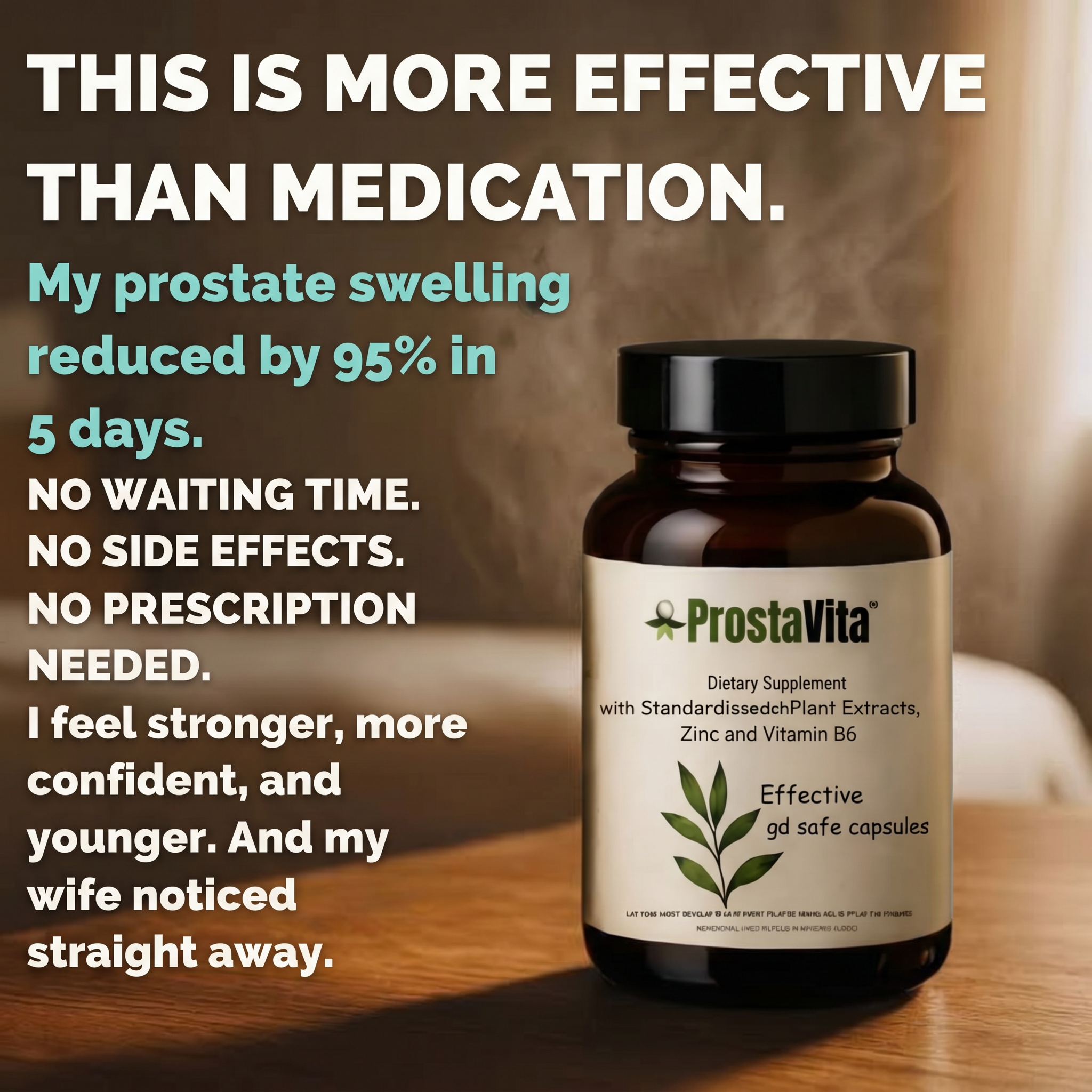 Vital Living Australia Facebook ad: Reduces Prostate Swelling by 95% in 5 Days!