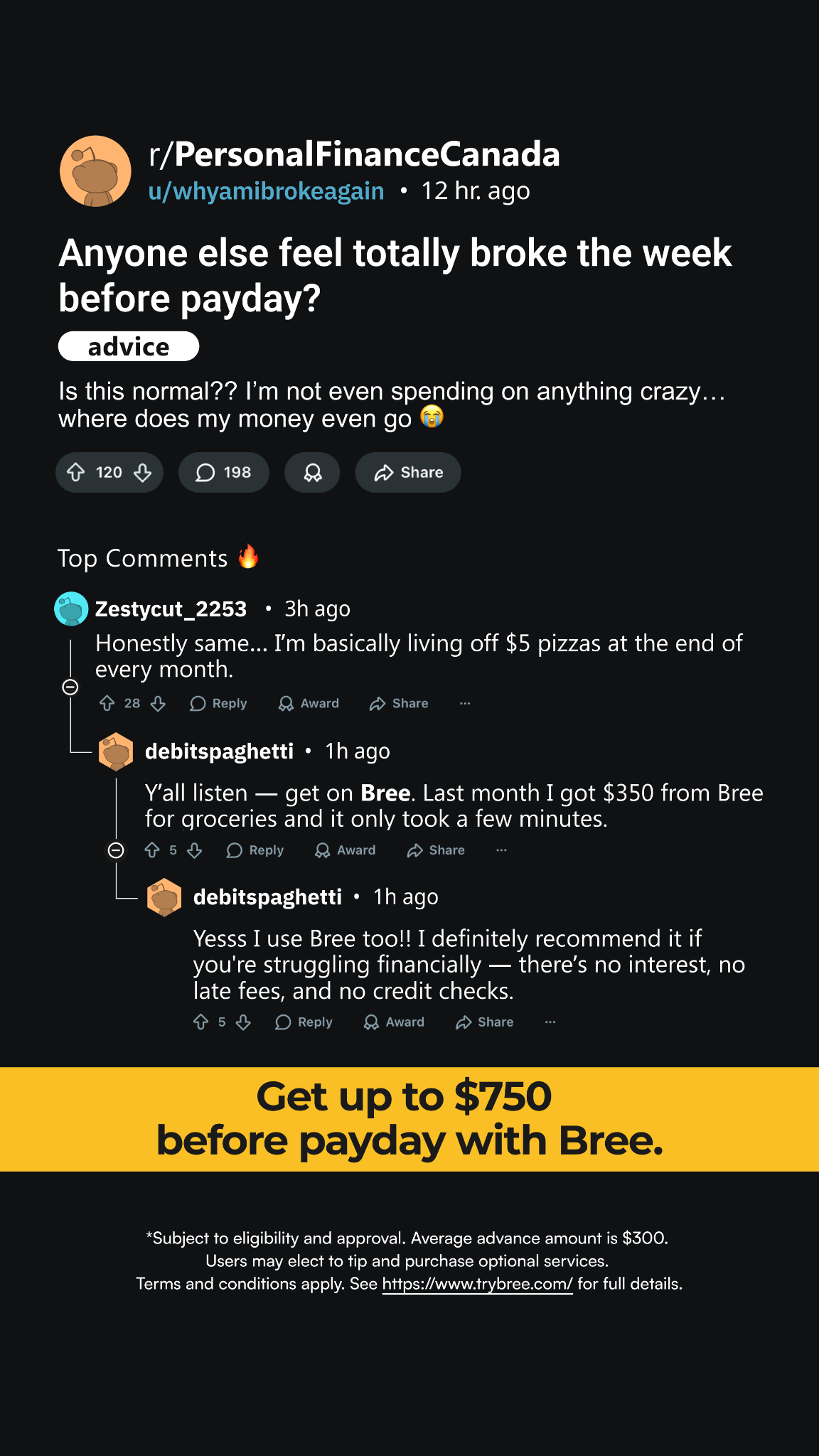 Bree App Facebook ad