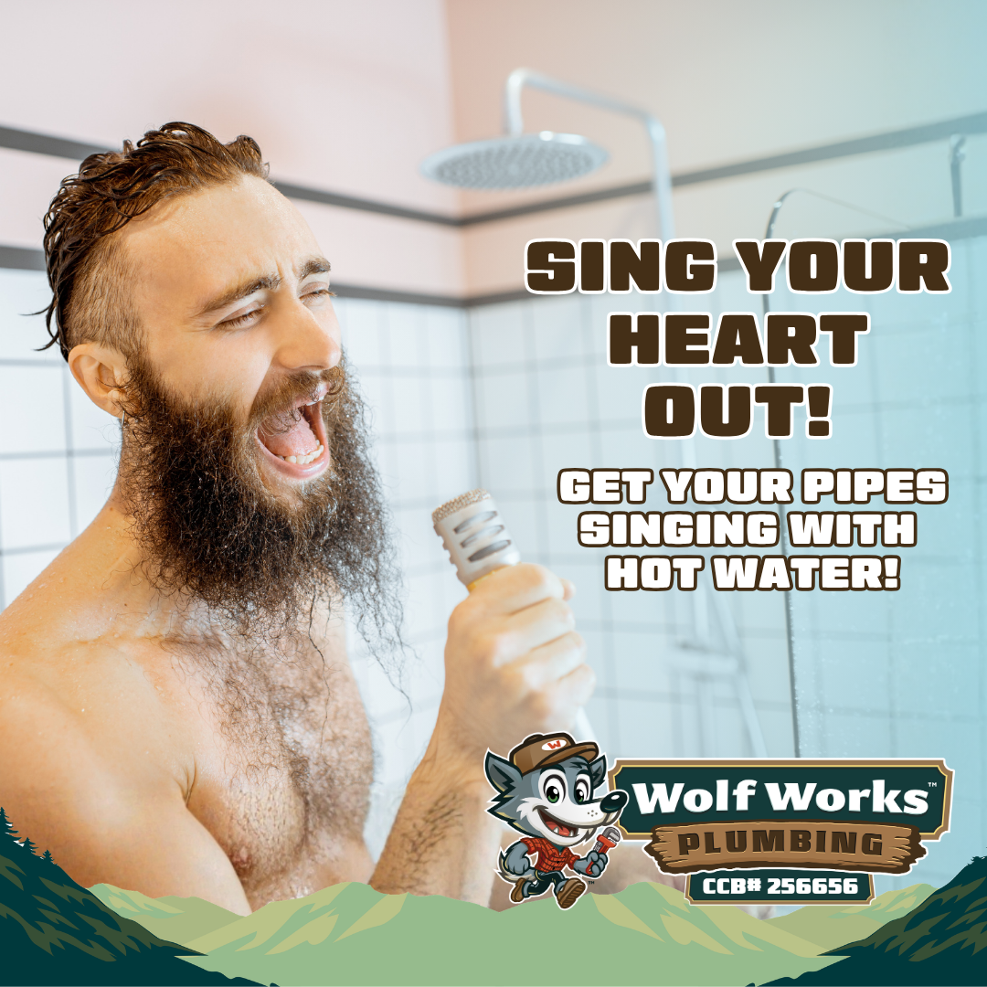 Wolfworks Plumbing Facebook ad: Sing Your Heart Out