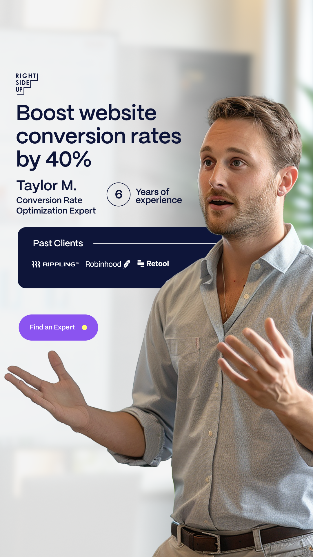 Right Side Up Facebook ad