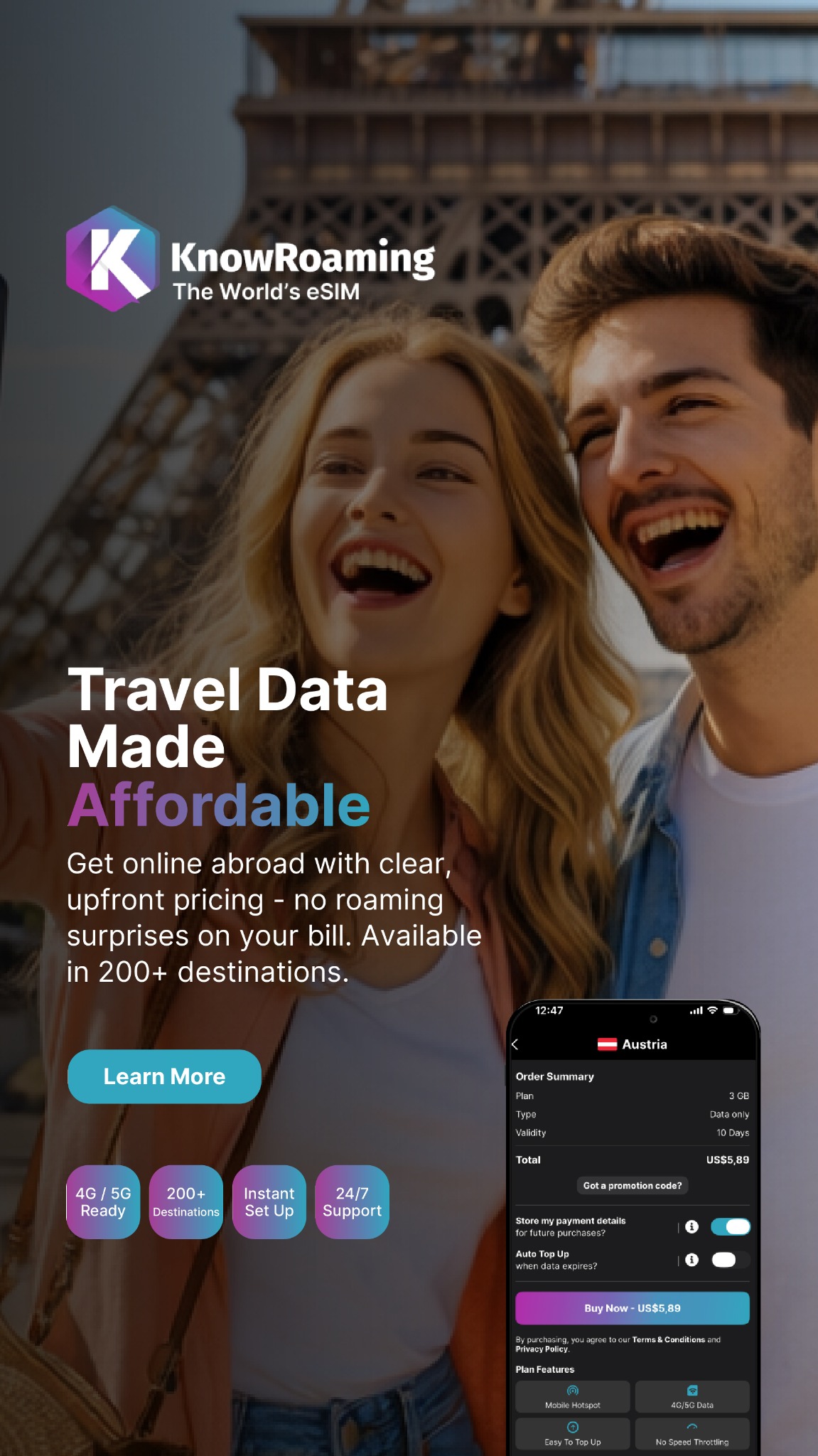 KnowRoaming Facebook ad