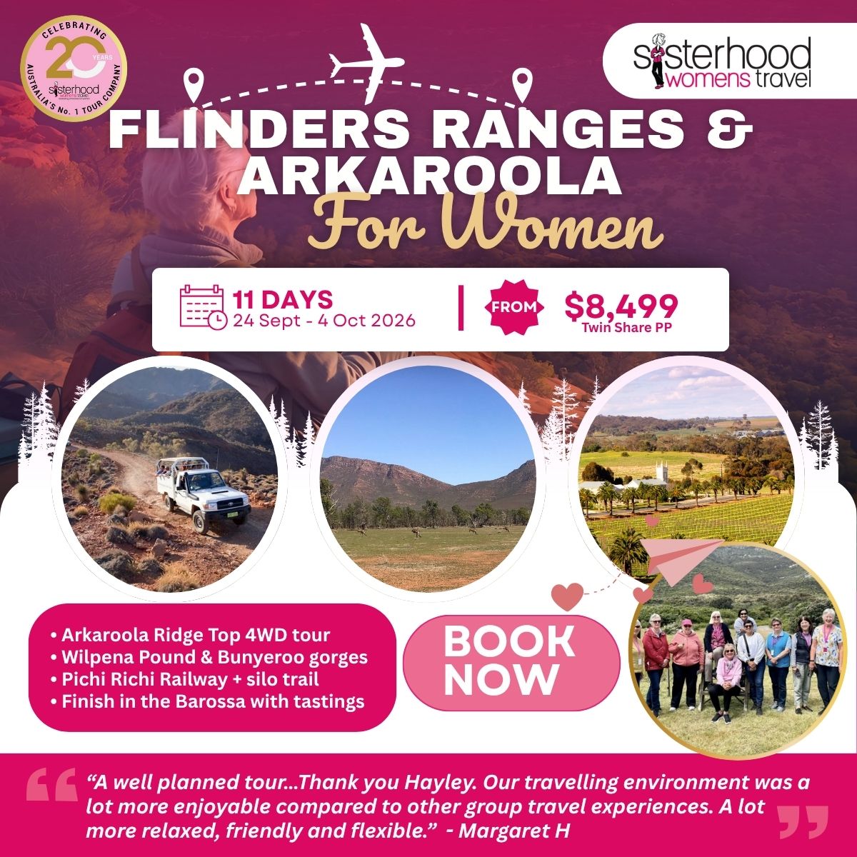 Sisterhood Womens Travel Facebook ad