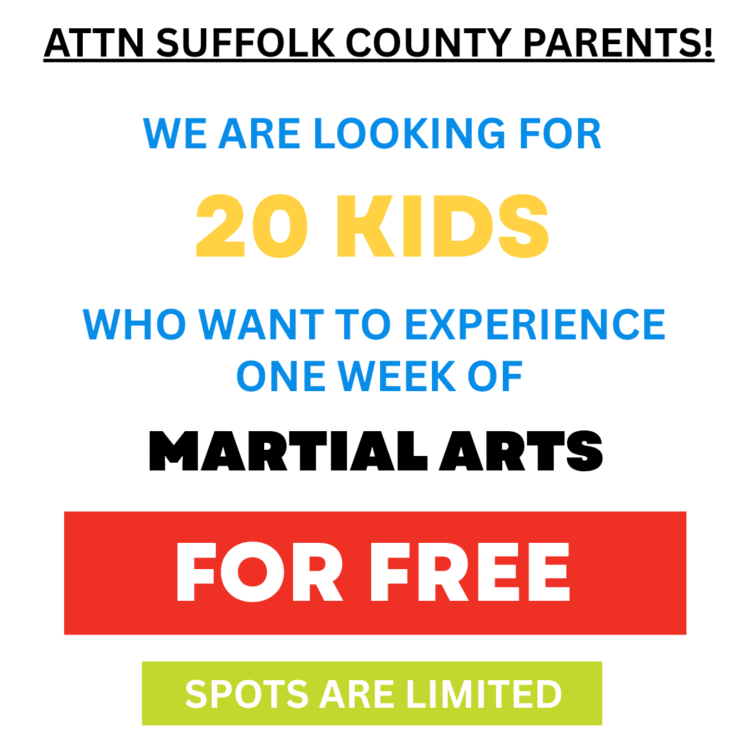 Bustos Martial Arts Patchogue Facebook ad from May 13, 2026