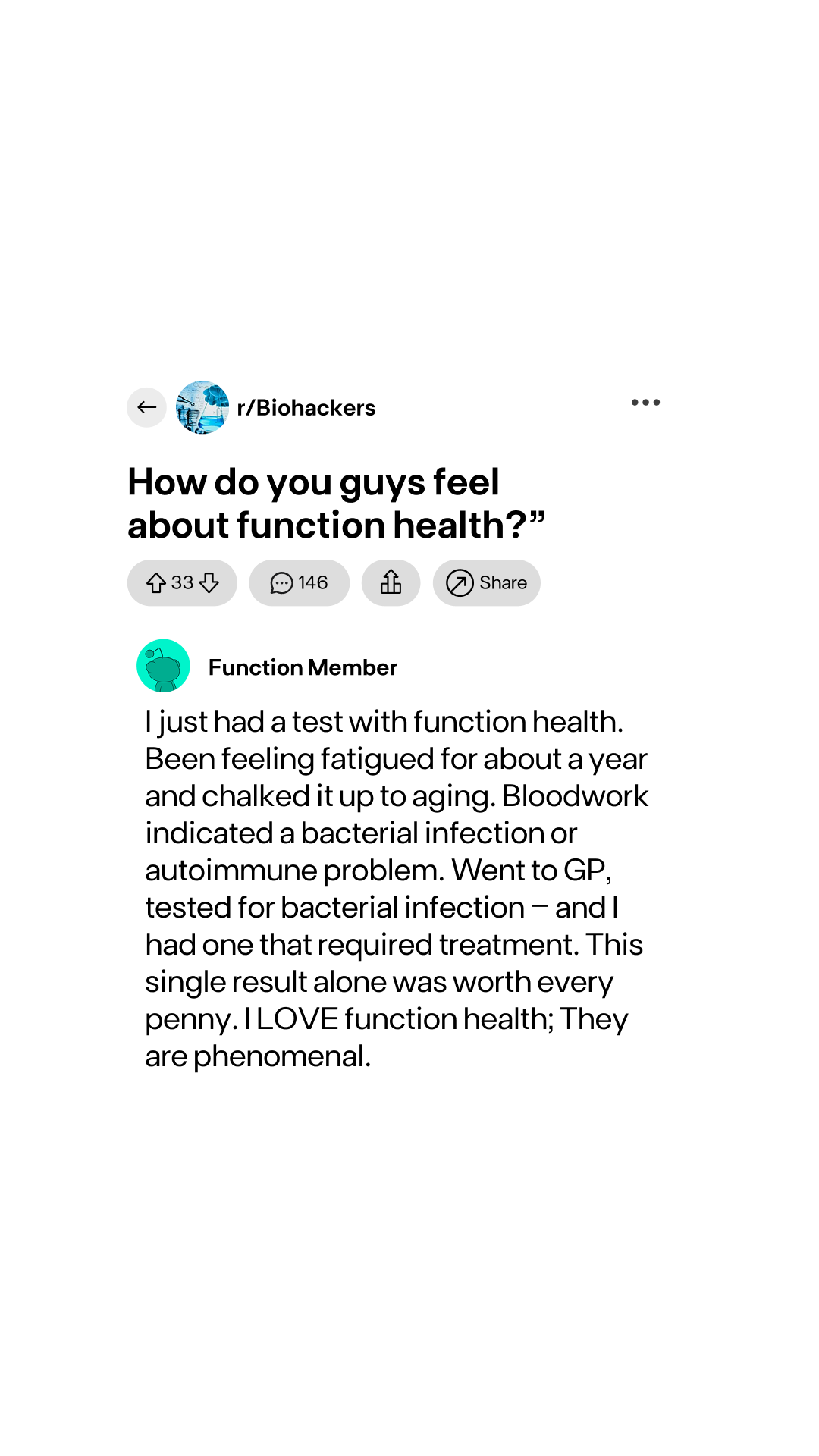 Function Health Facebook ad