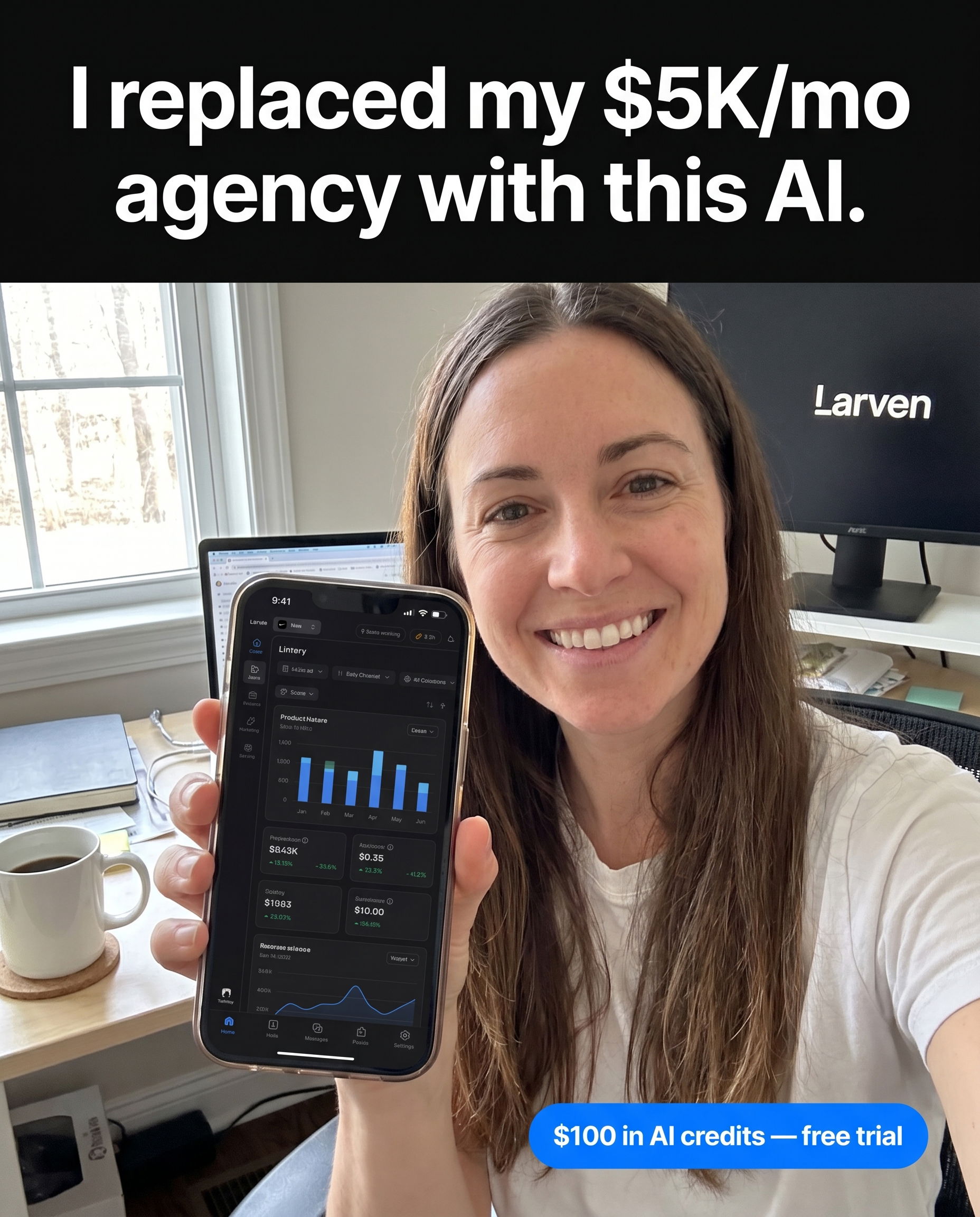 Larven AI Facebook ad