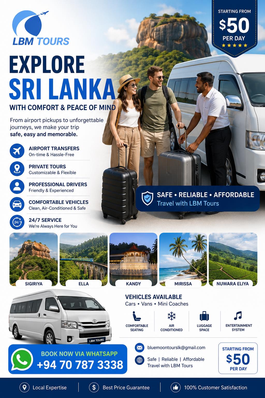 Lanka BlueMoon Tours Facebook ad: Planning a Trip to Sri Lanka?