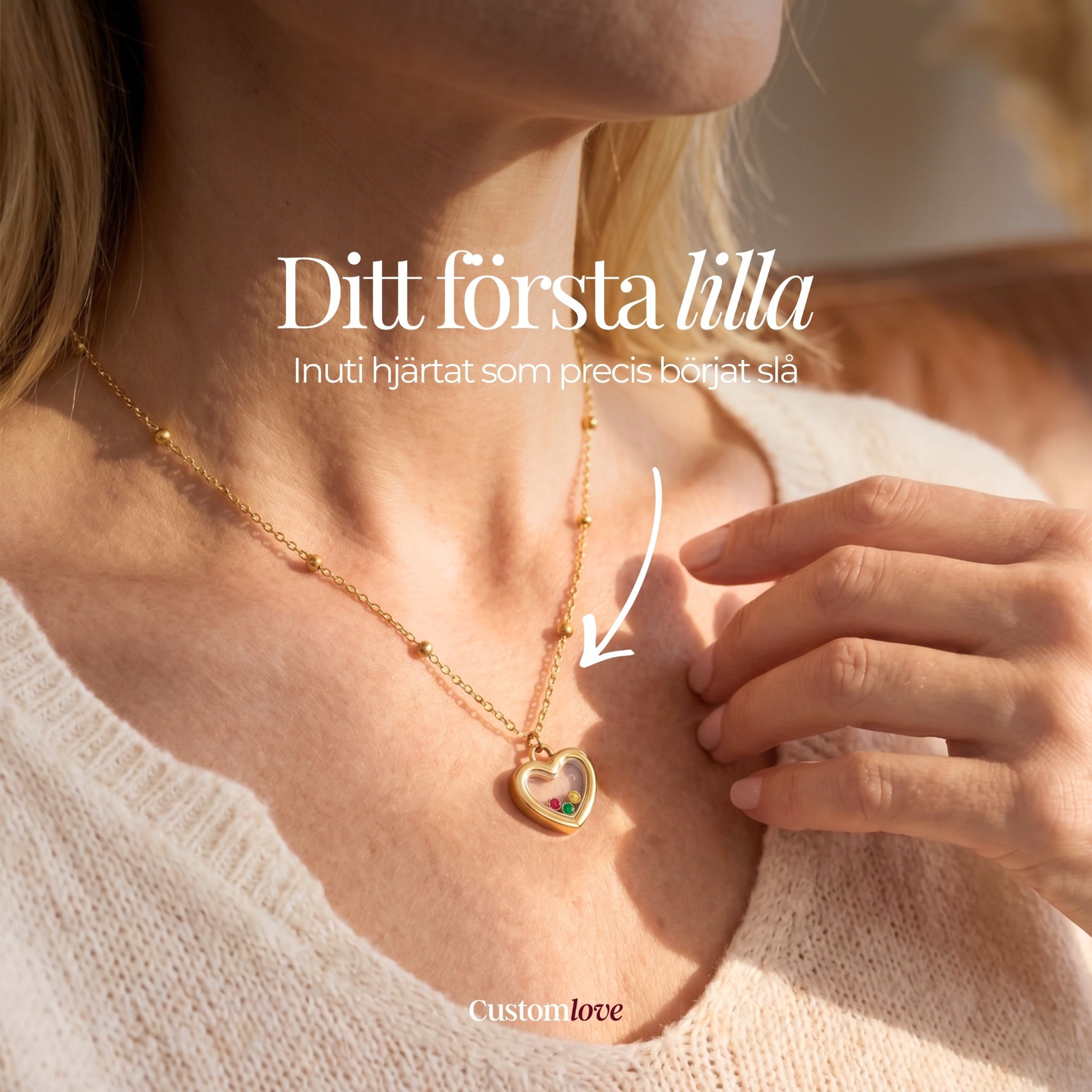 CustomLove Shop Facebook ad: Ge henne det ingen gav dig