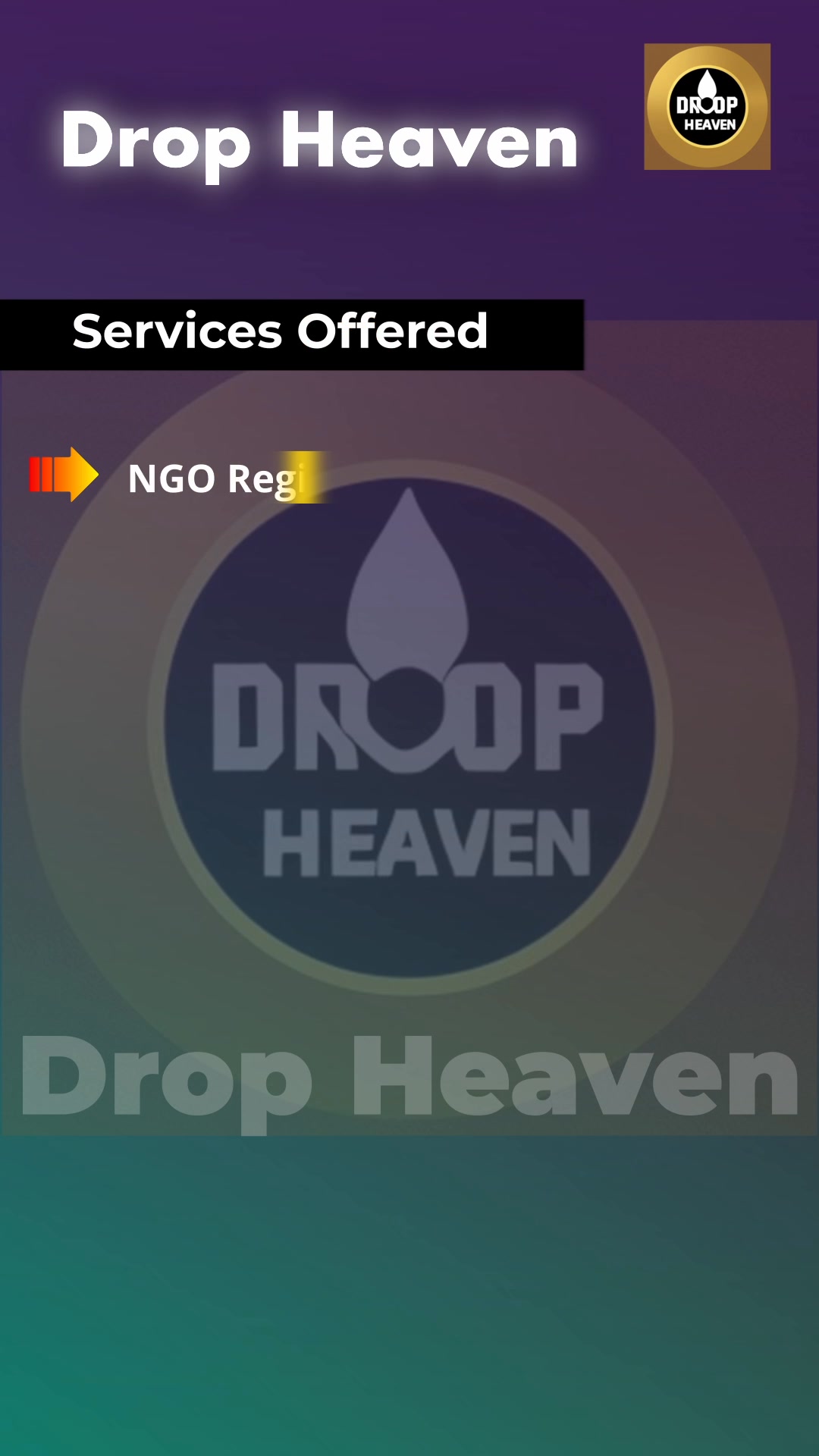 Ngo consultancy Facebook ad: अब सब कुछ मिलेगा एक ही जगह, Drop Heaven Pvt. Ltd. के साथ।