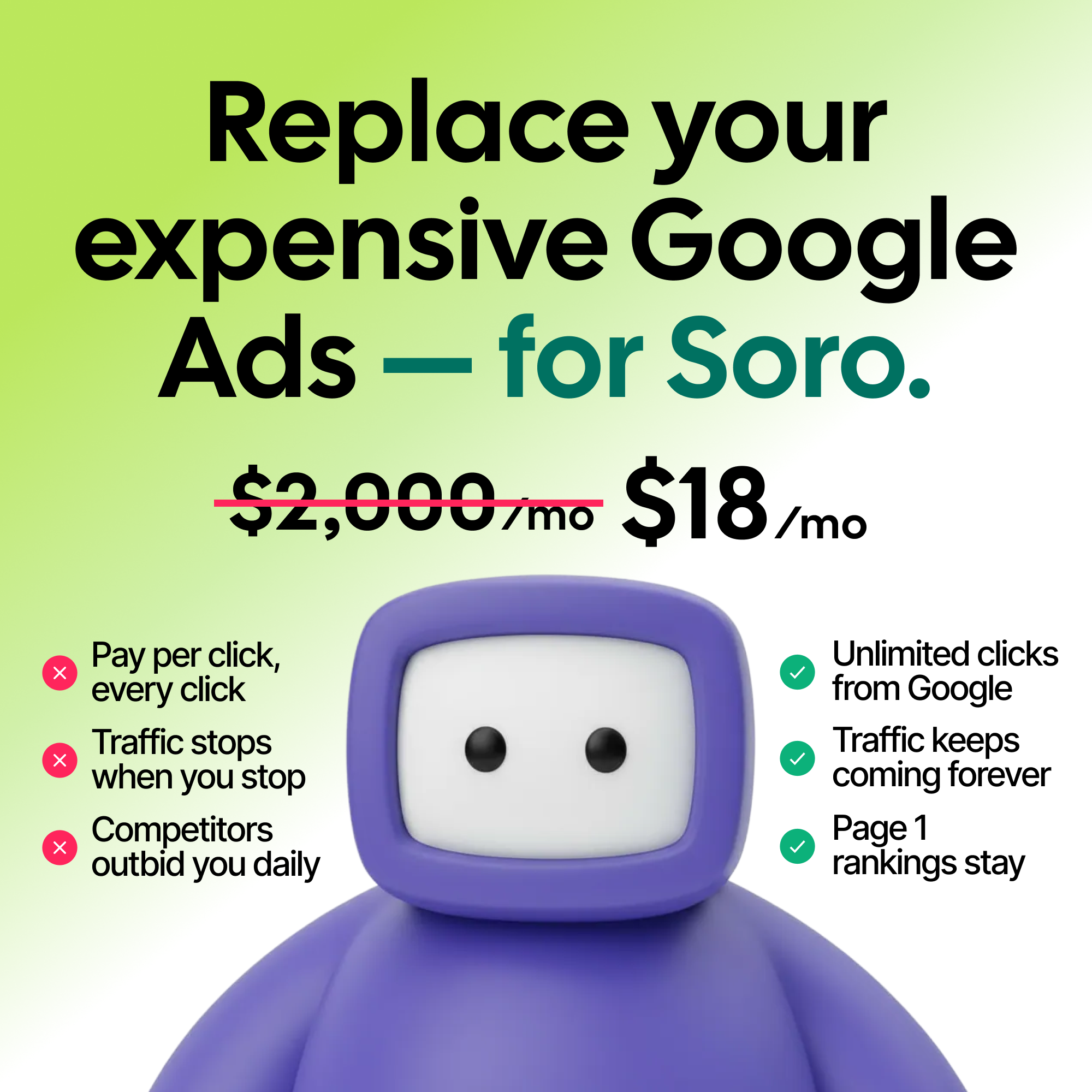 Soro SEO Facebook ad
