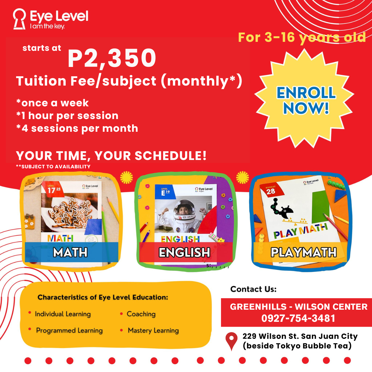 Eye Level Greenhills-Wilson Center Facebook ad: Eye Level, formerly known as E.nopi, is a…