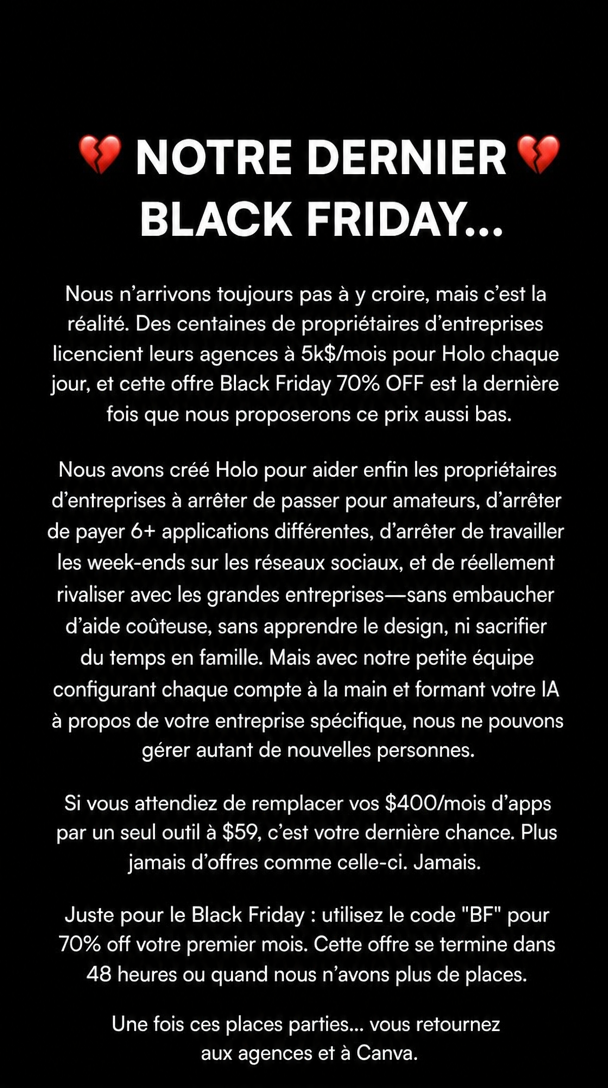 Holo Facebook ad