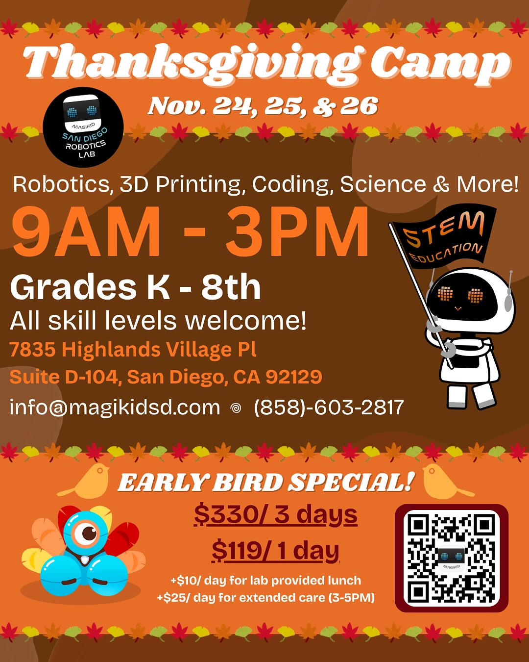 Magikid Robotics Lab San Diego Facebook ad