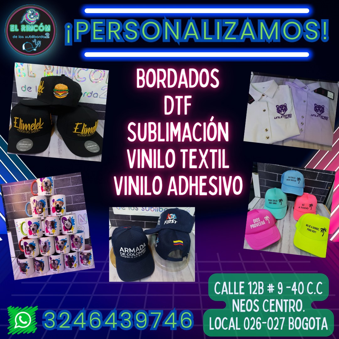 Bordados y sublimación el Rincon Facebook ad: ¿Quieres destacar con prendas únicas?