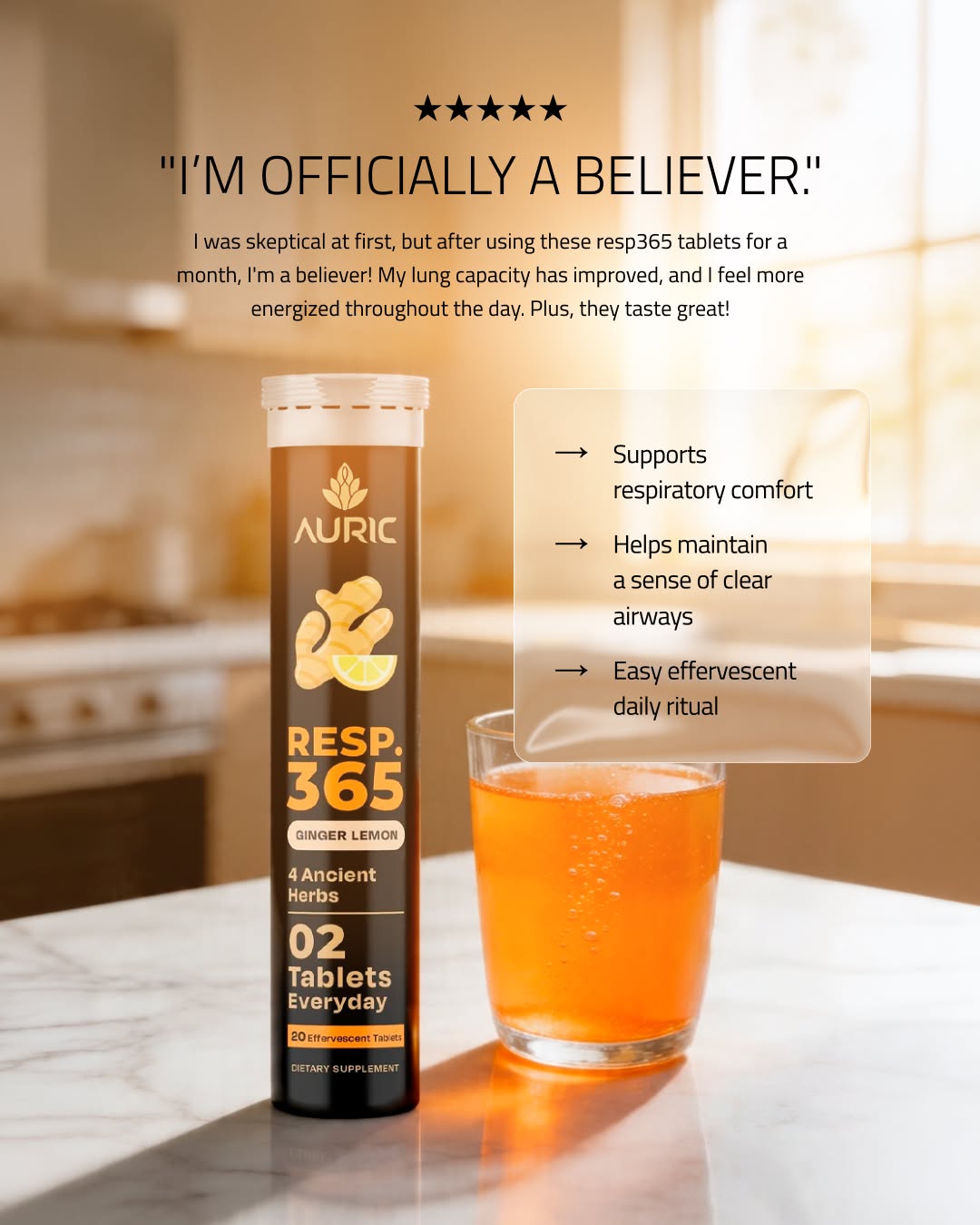 Auric Performance Booster Facebook ad