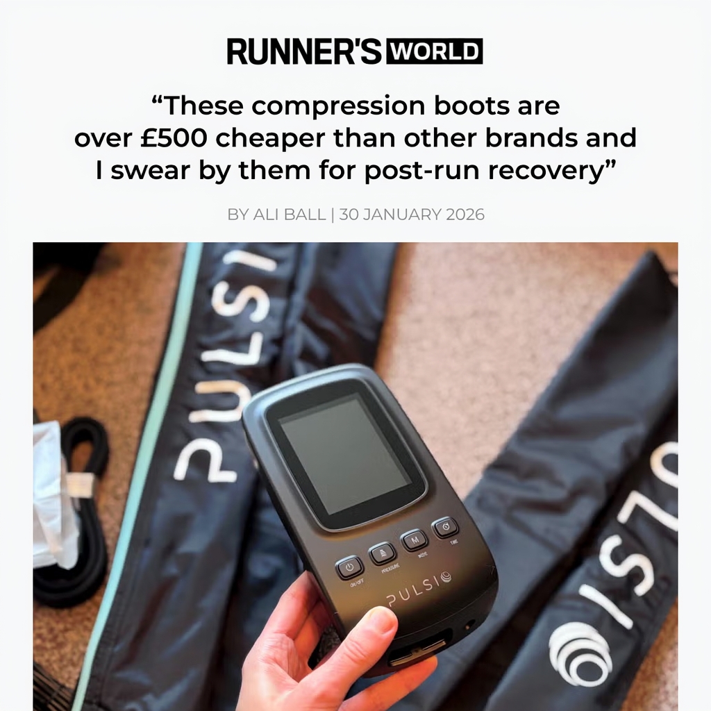 Pulsio Facebook ad: Free Pulsio AIR Massage Gun Included (Worth €84.99)
